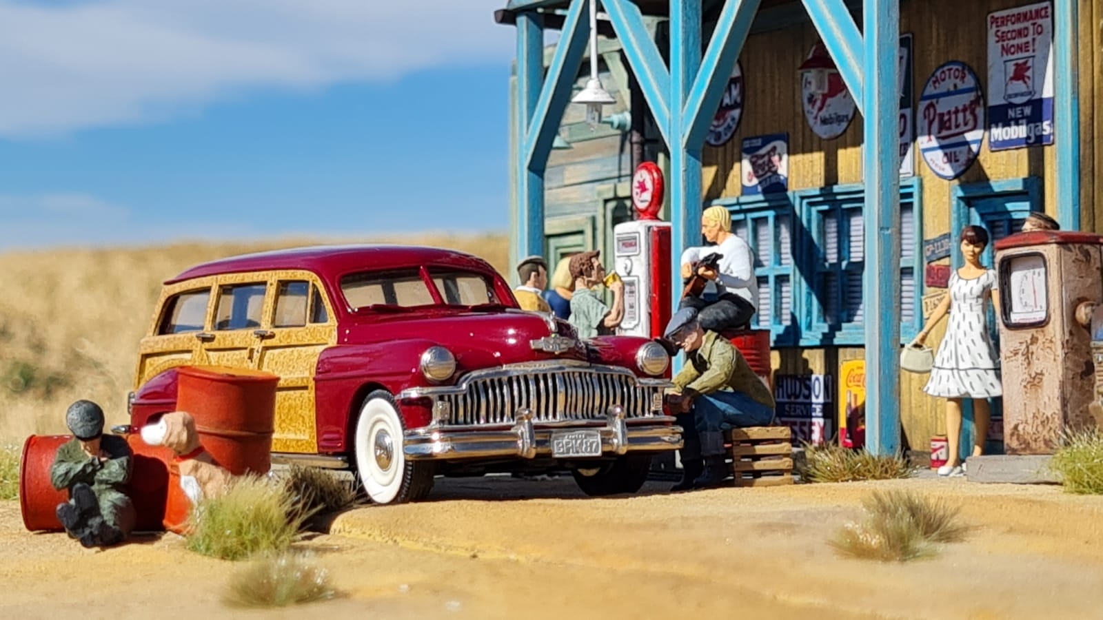 Bad trip in 1:43 scale :) - My, Modeling, Diorama, Layout, Route 66, Miniature, USA, Longpost