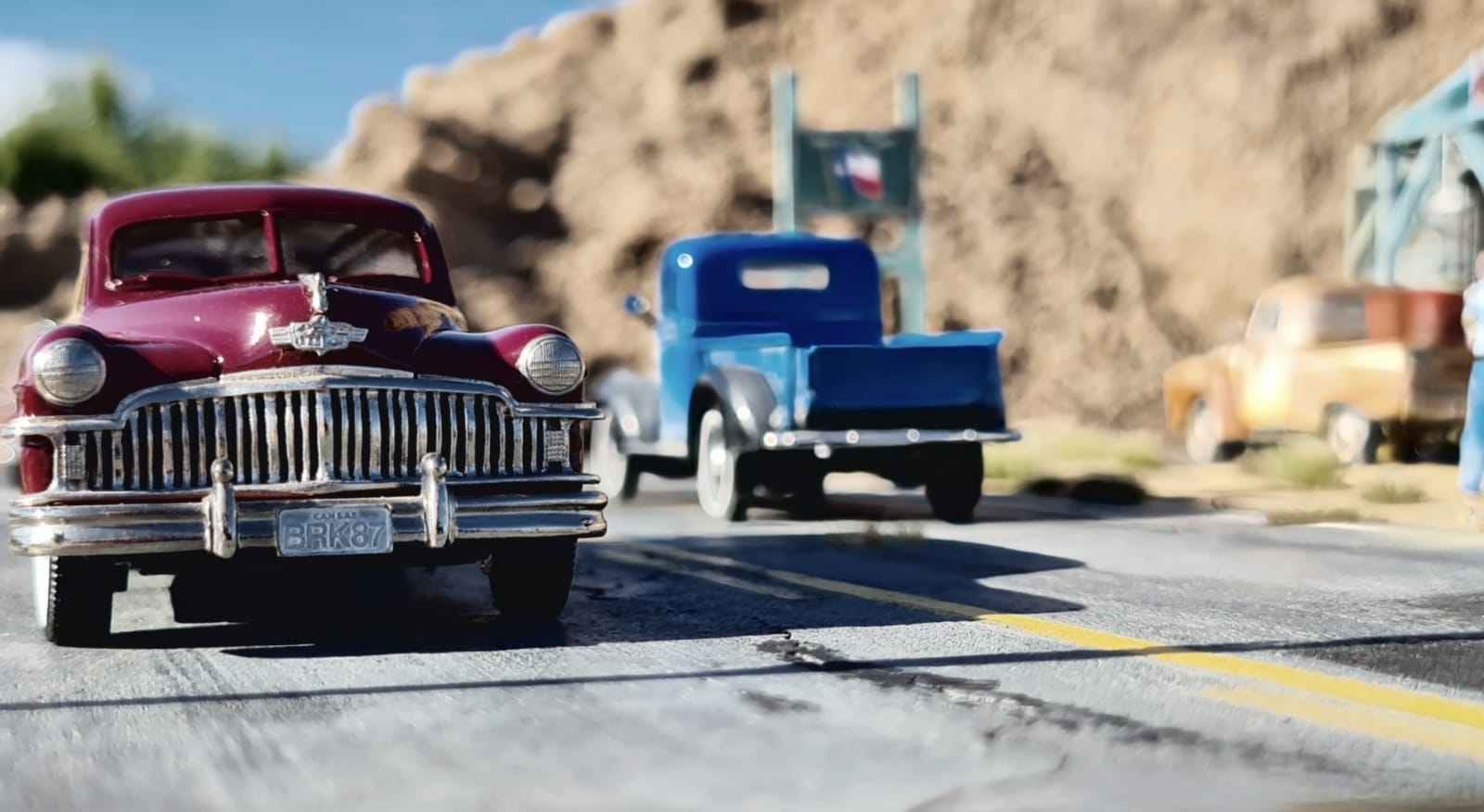 Bad trip in 1:43 scale :) - My, Modeling, Diorama, Layout, Route 66, Miniature, USA, Longpost