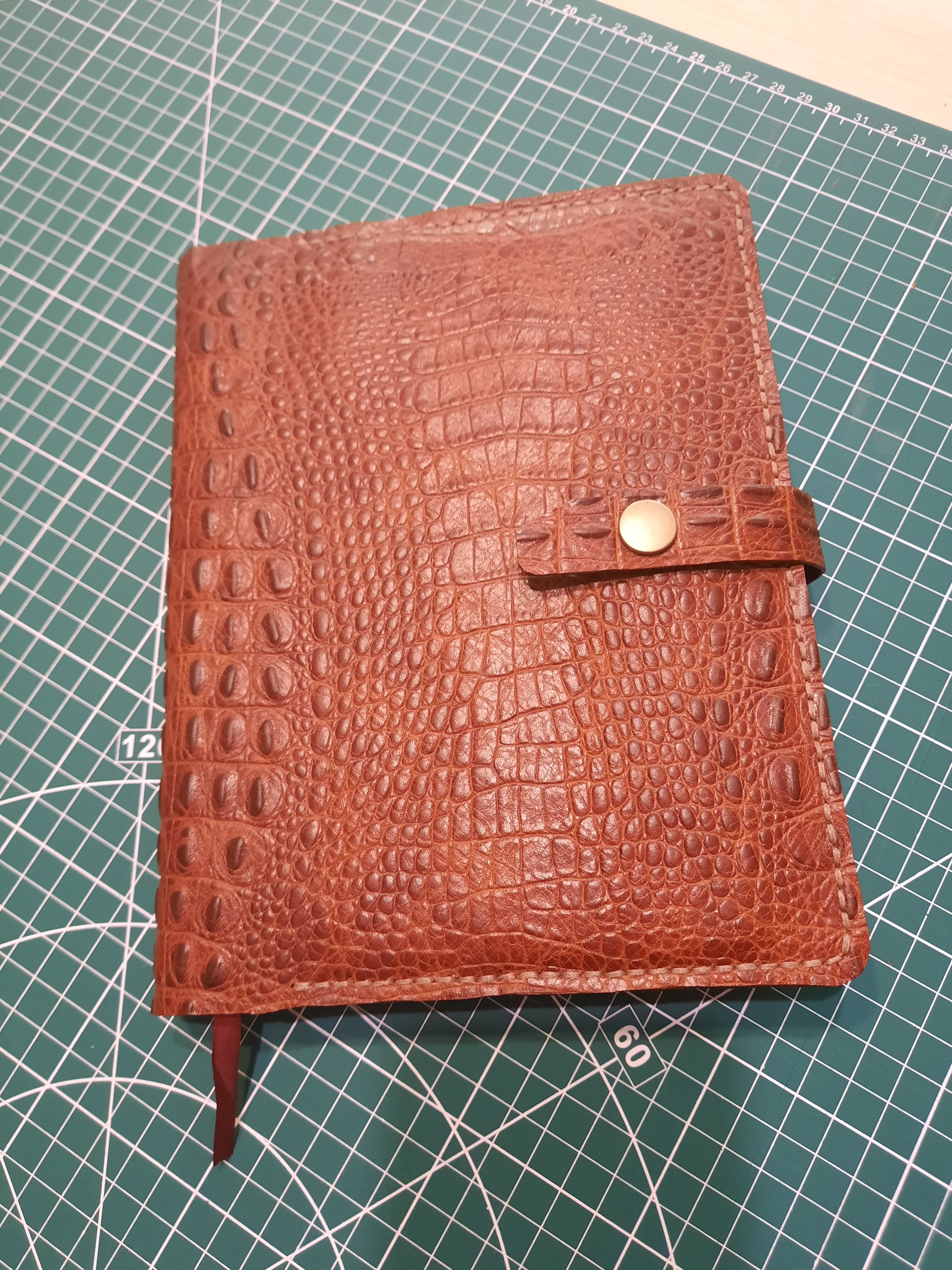 Cover for diary - My, Needlework without process, Leather products, Новичок, Longpost