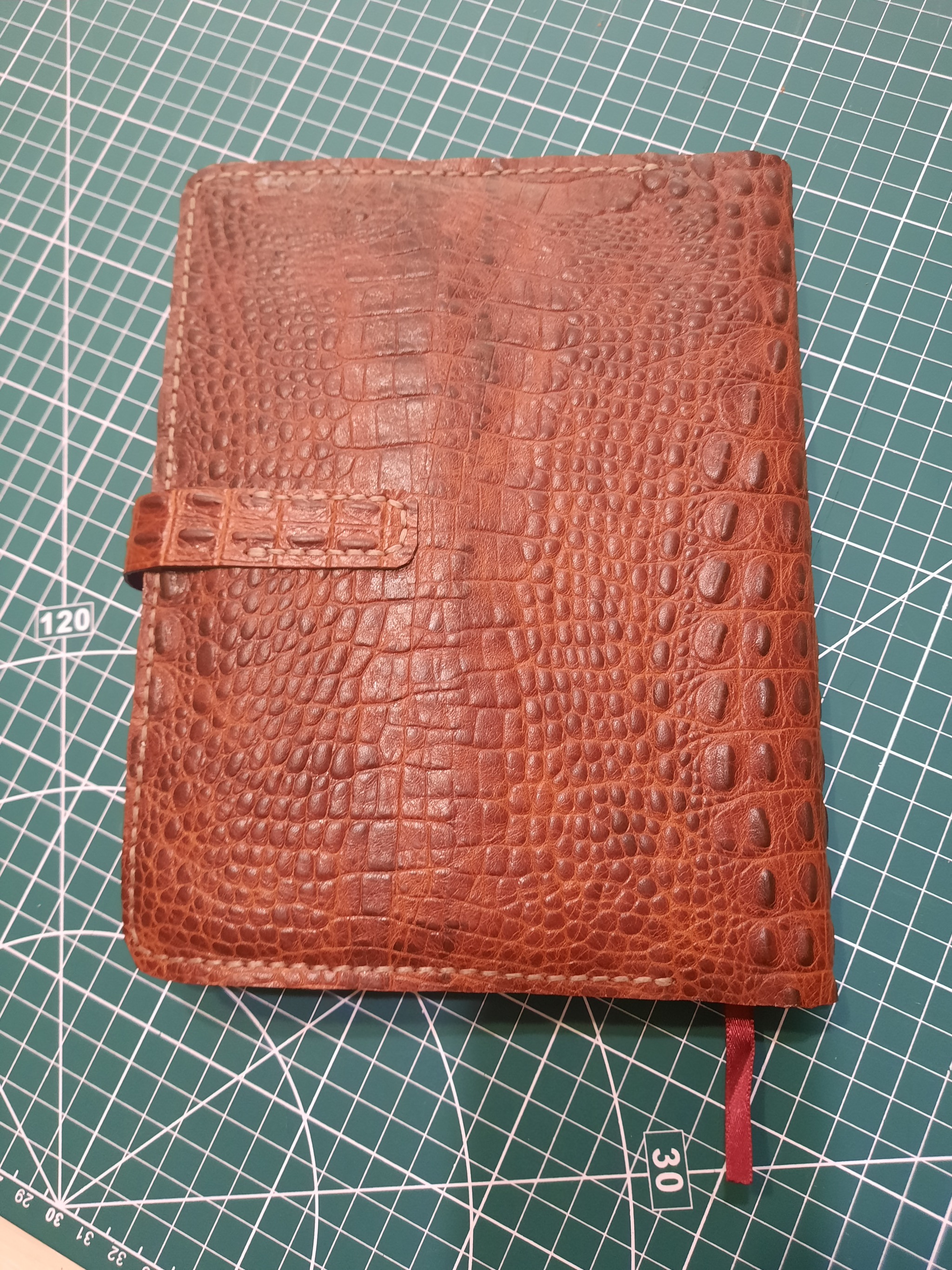 Cover for diary - My, Needlework without process, Leather products, Новичок, Longpost