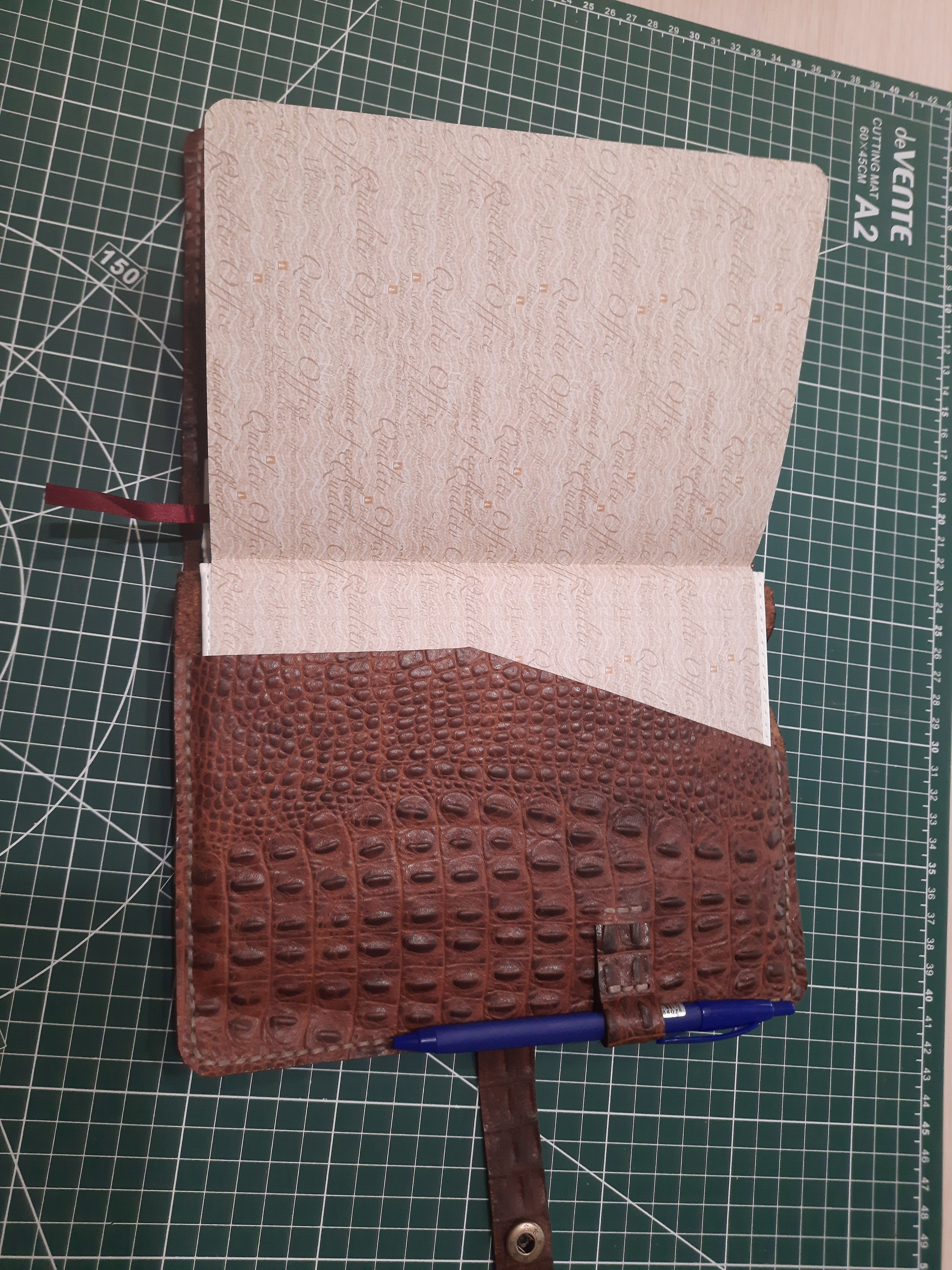 Cover for diary - My, Needlework without process, Leather products, Новичок, Longpost