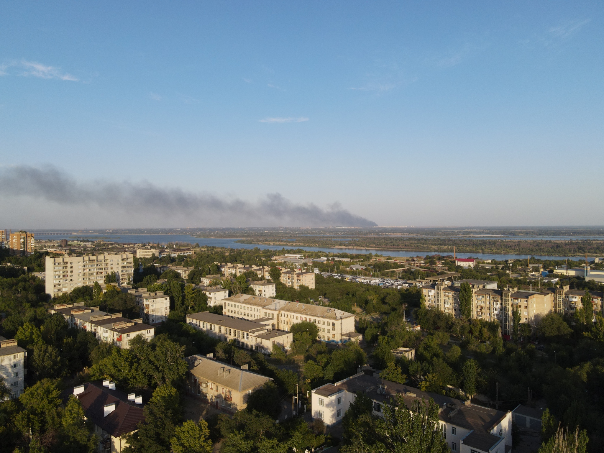 Горит рынок в г. Волжский Волгоградской области | Пикабу