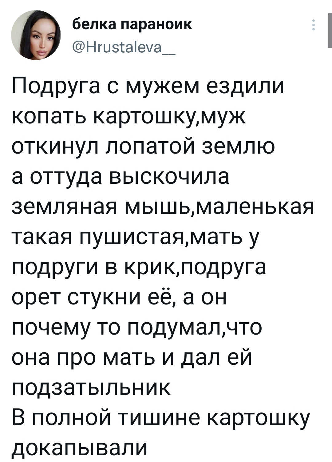 А чё не так? - Скриншот, Twitter, Мышь, Огород, Подзатыльник, Тишина, Теща