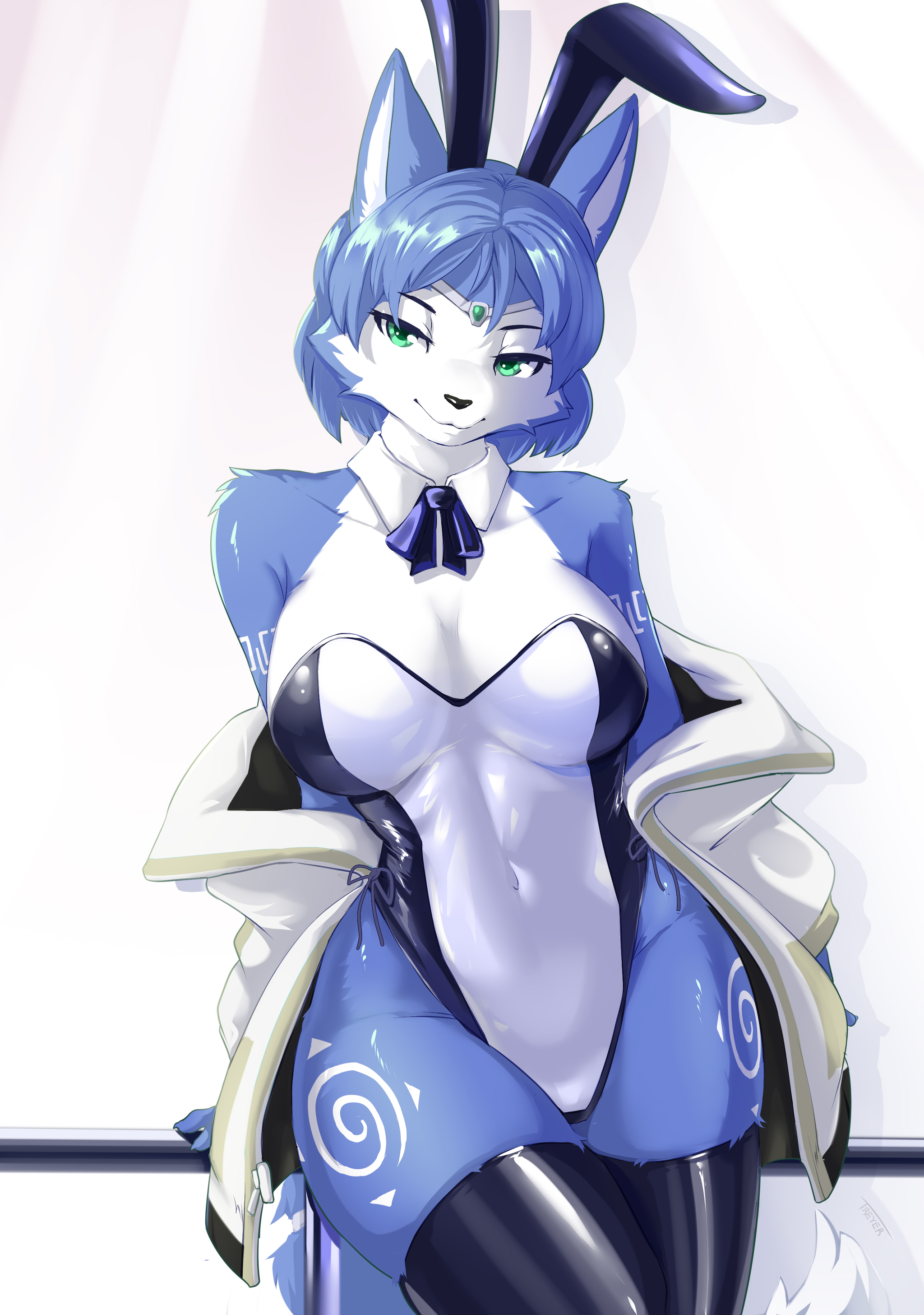 Krystal - NSFW, Фурри, Антро, Арт, Furry Edge, Furry Fox, Treyer, Krystal, Star Fox