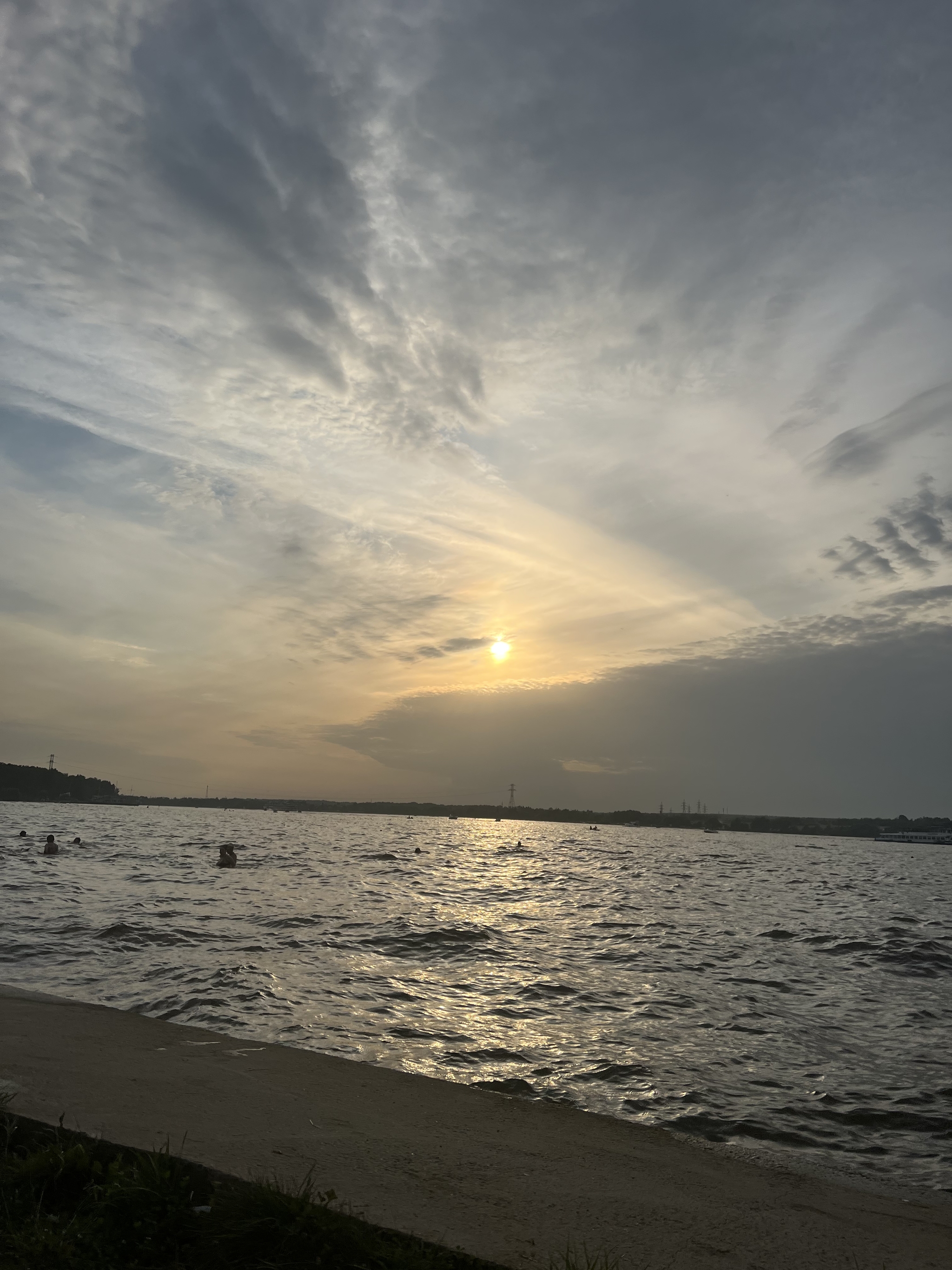 Sunset on the Klyazma - My, Mobile photography, Sunset, Longpost, Klyazminskoye Reservoir