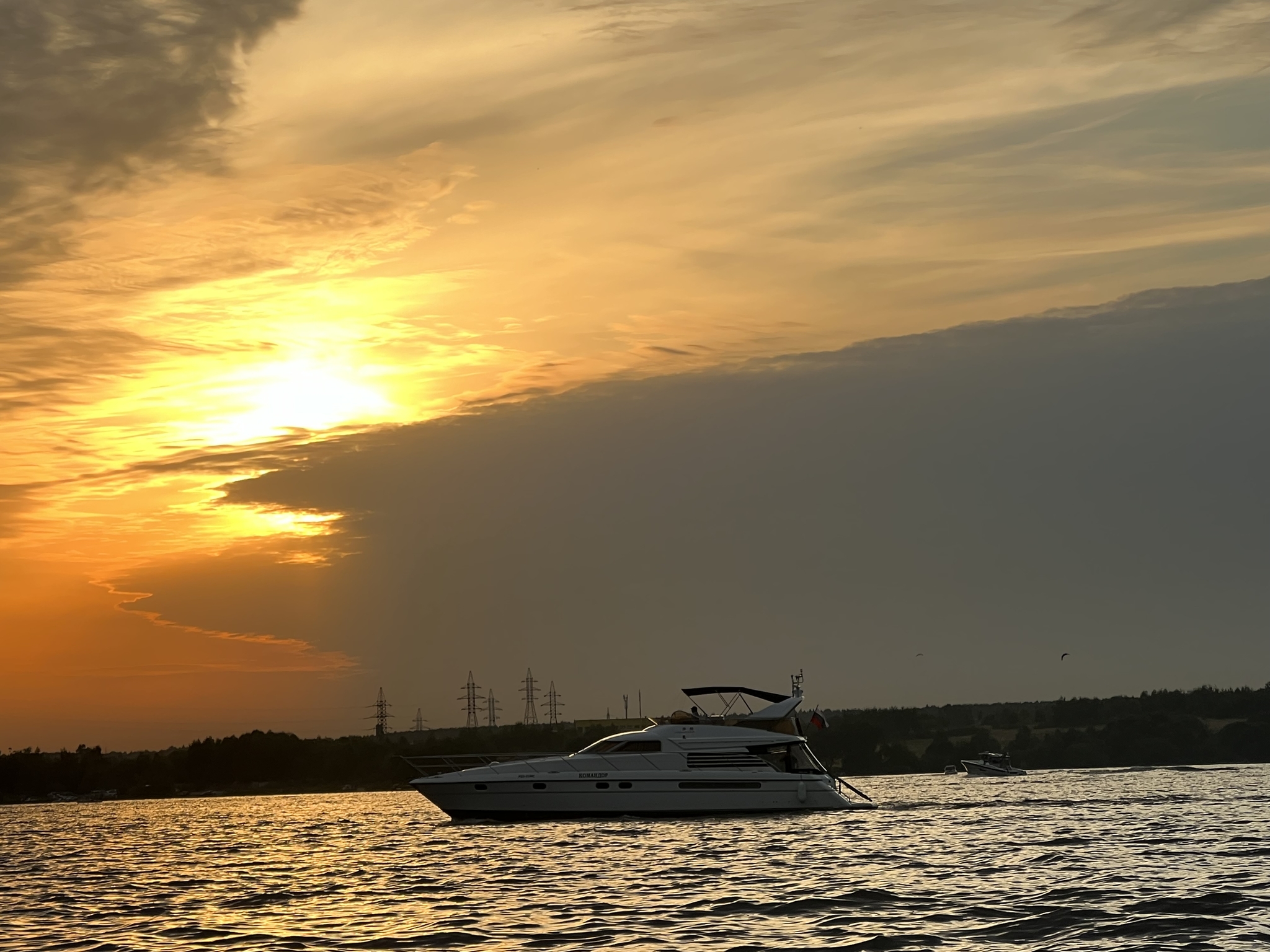 Sunset on the Klyazma - My, Mobile photography, Sunset, Longpost, Klyazminskoye Reservoir