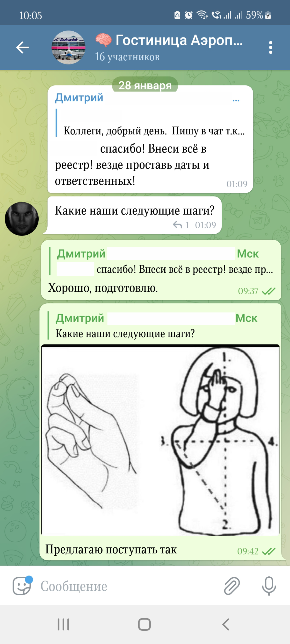 I'm sorry Dima... we fucked up everything! - My, Work, Chat room, Management, Picture with text, Longpost, Mat, Sarcasm, Correspondence, Screenshot