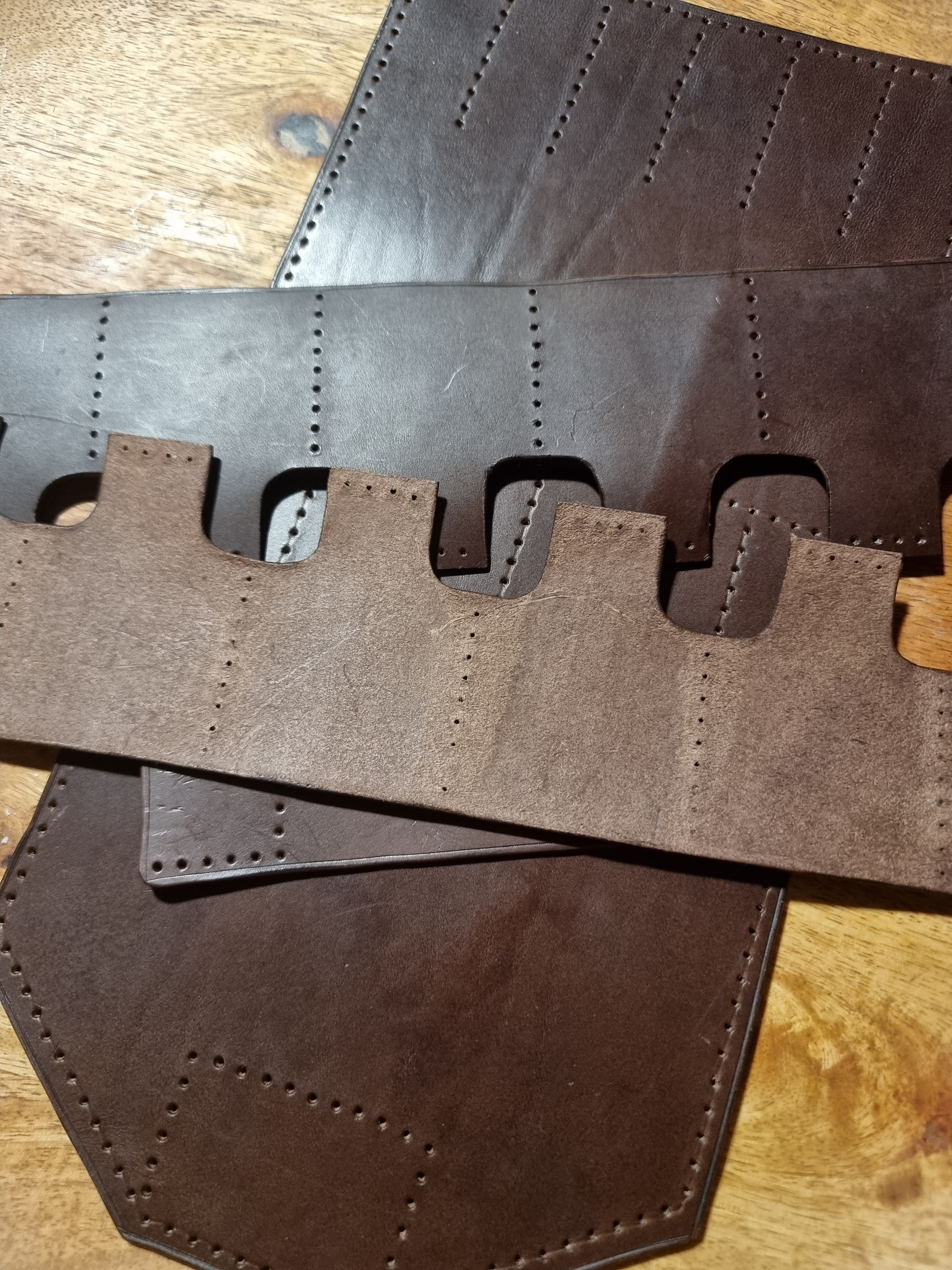 Leather bandolier - My, Natural leather, Leather, Leather products, Longpost, With your own hands