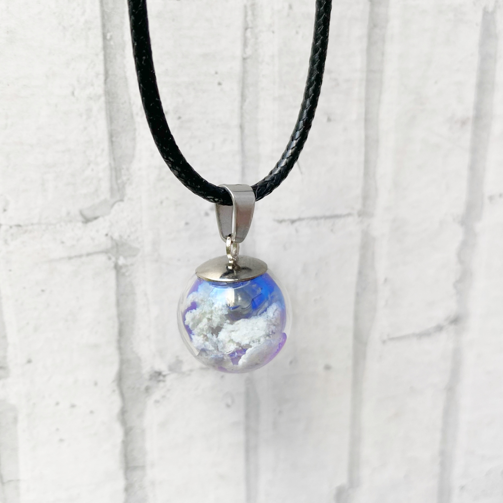 Just heaven in a ball - My, Pendant, Necklace, Resin, Epoxy resin jewelry, Needlework without process