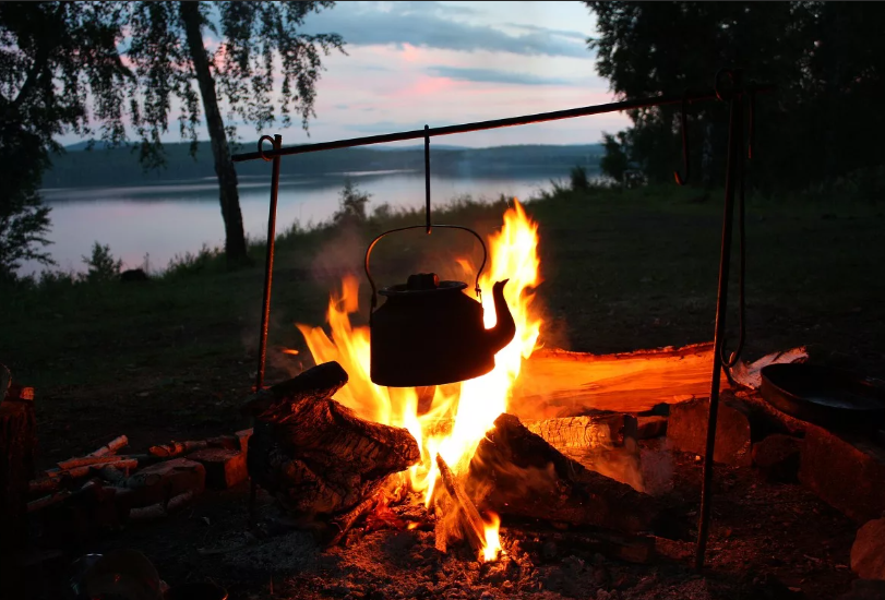 Evening by the fire - The photo, Evening, Nature, River, Hike, beauty, Beautiful