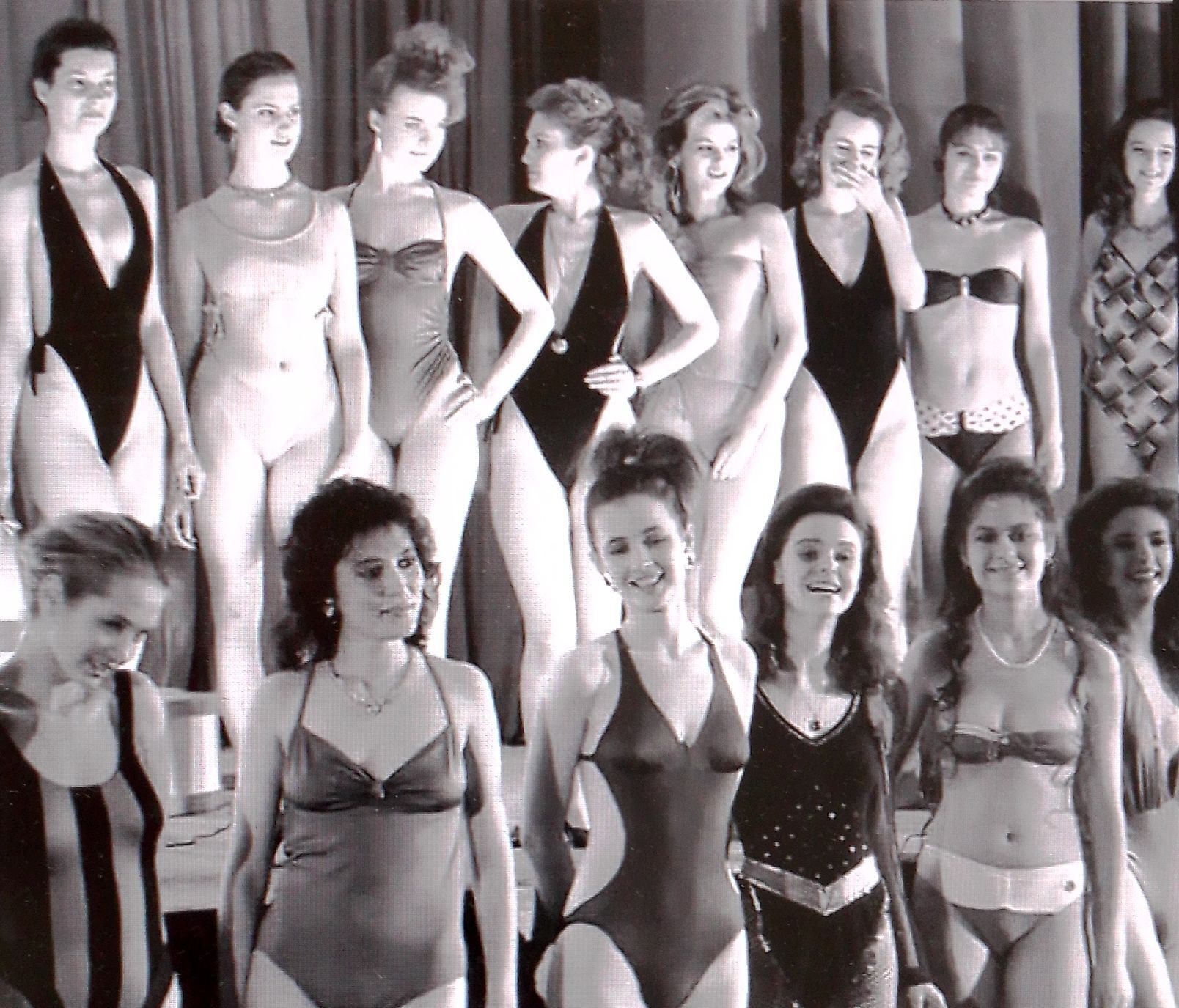 The very first beauty contest in the USSR 1988 - the USSR, Beauty contest, The photo, Black and white photo, 80-е, Girls