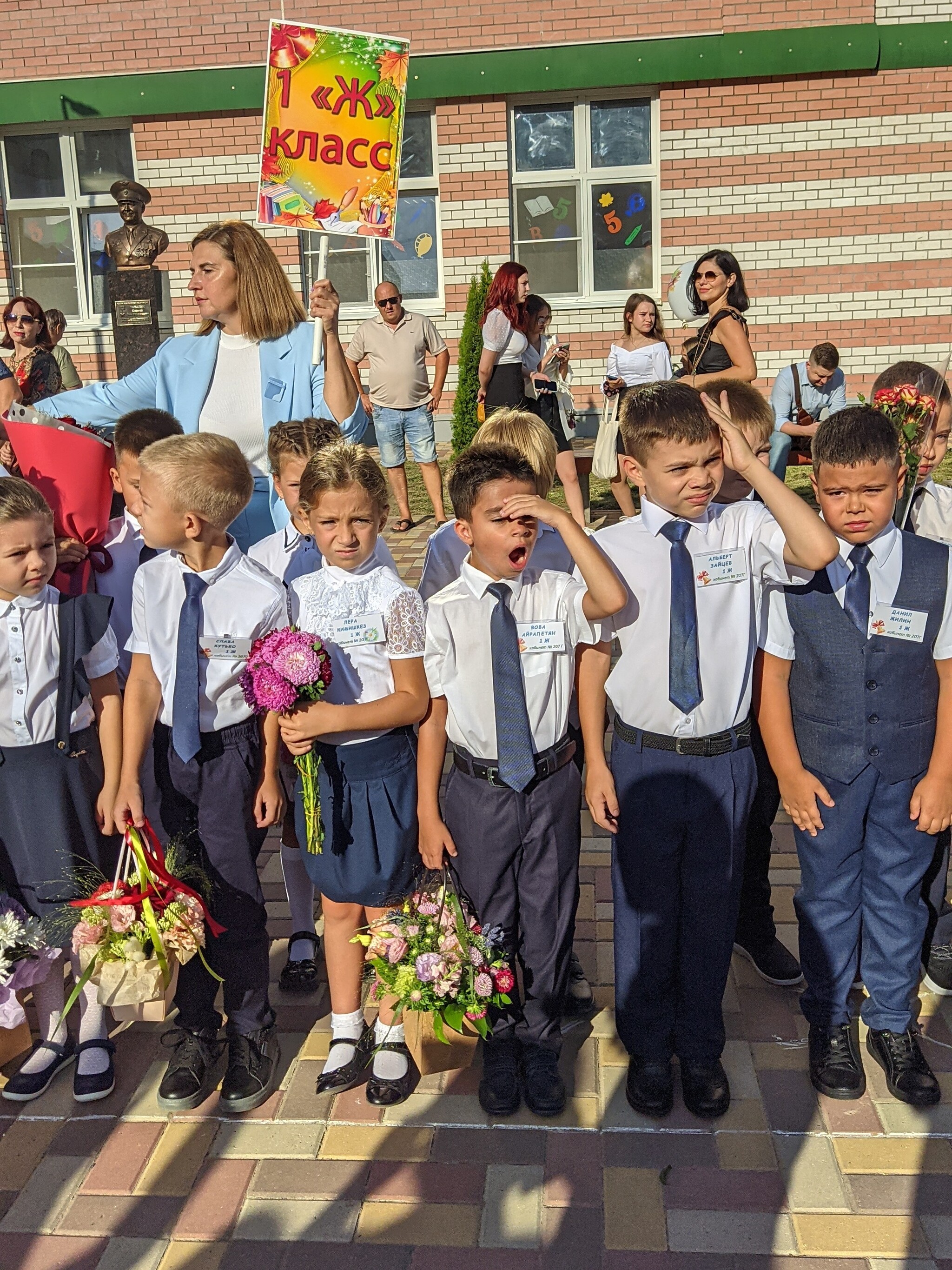 Happy first of September! - My, School, First grader, September 1, Krasnodar, Longpost, Краснодарский Край, Children