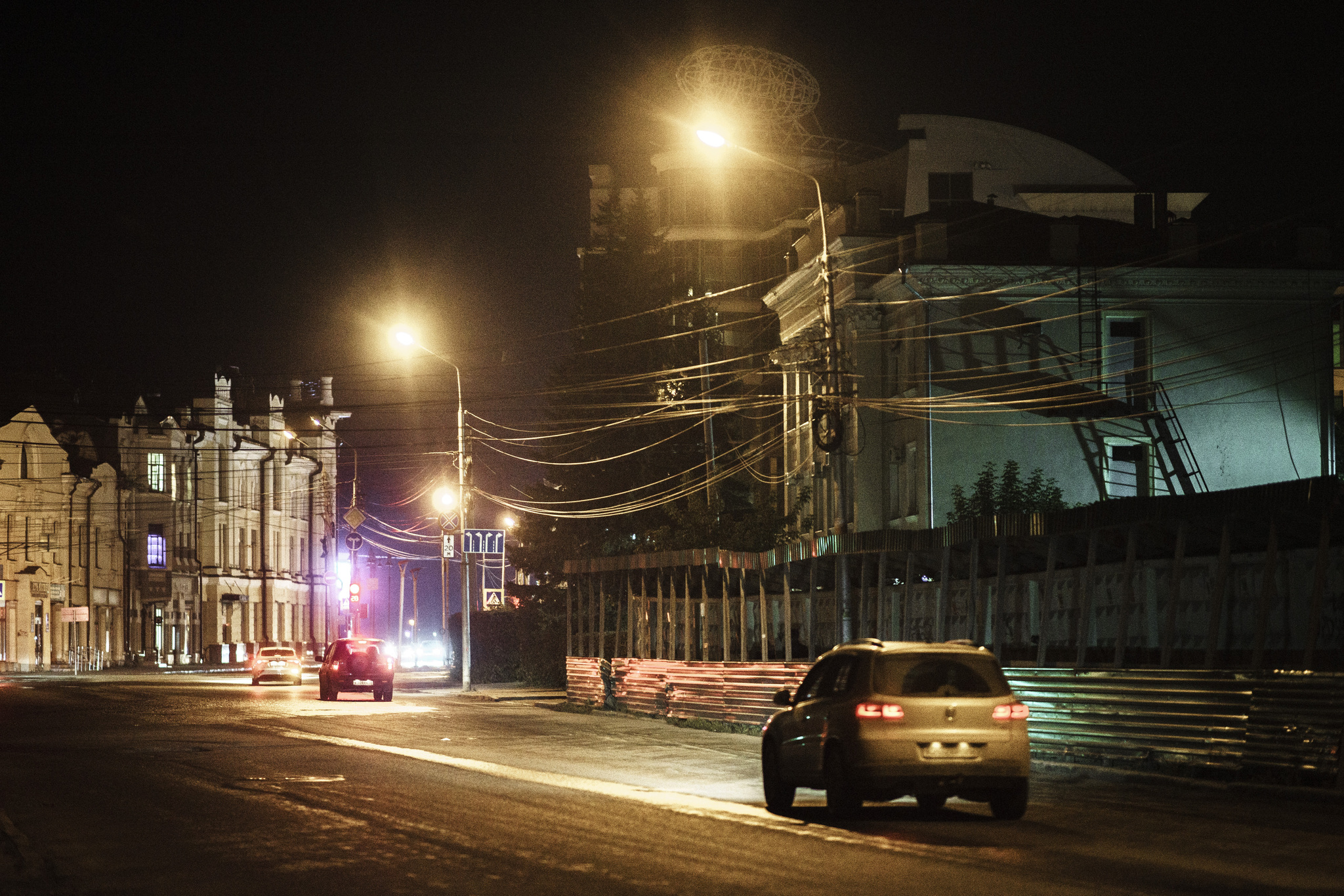 Night city - My, The photo, Tomsk, Town, Night, Rain, Longpost, Fuck aesthetics