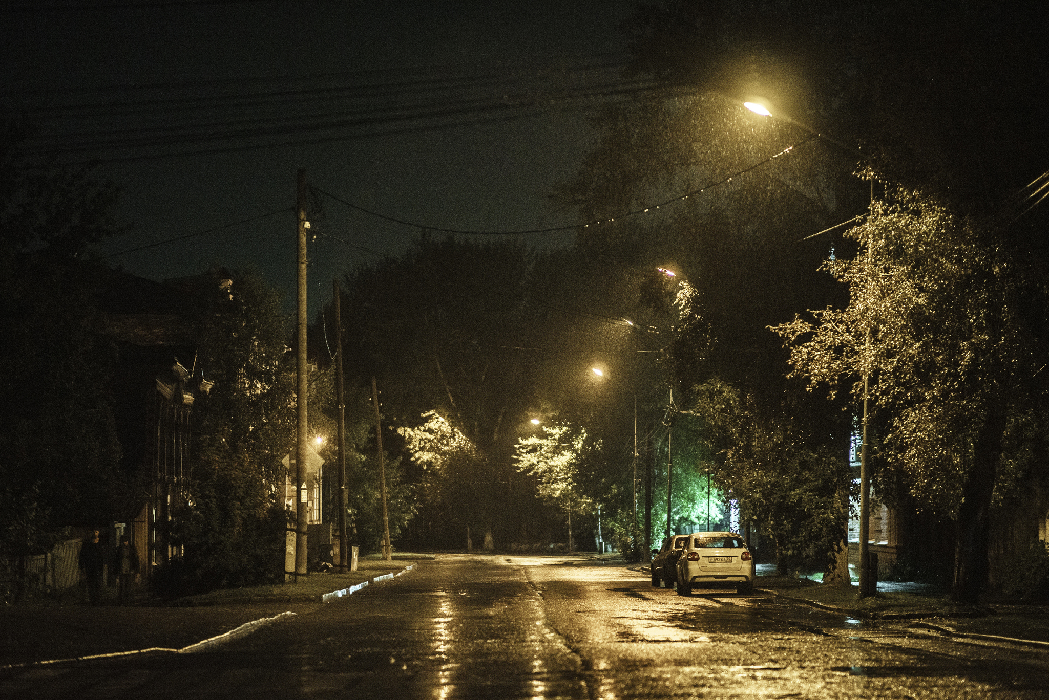 Night city - My, The photo, Tomsk, Town, Night, Rain, Longpost, Fuck aesthetics