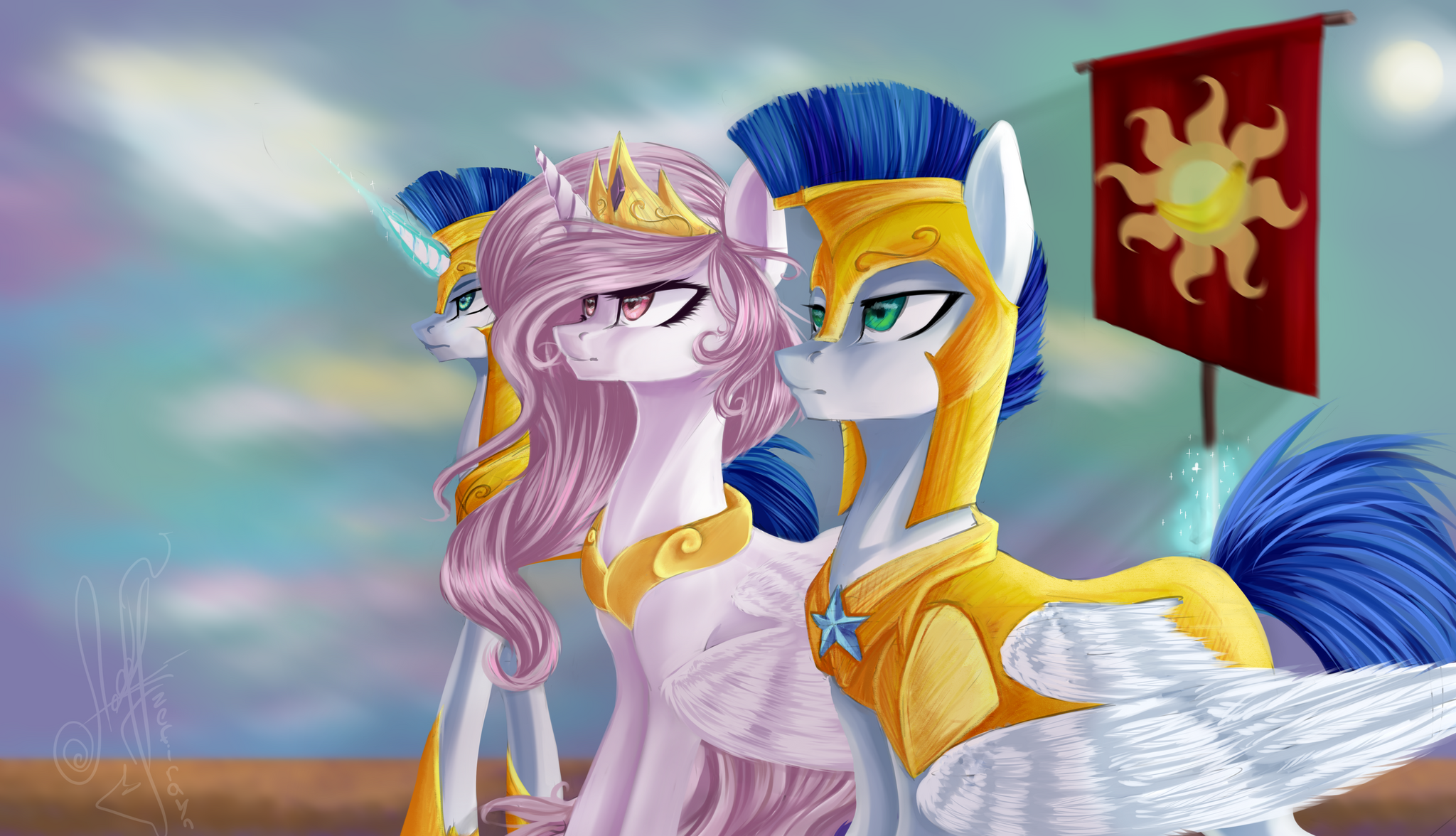 Гвардейцы на службе - My Little Pony, PonyArt, Princess Celestia, Royal Guard, Molestia