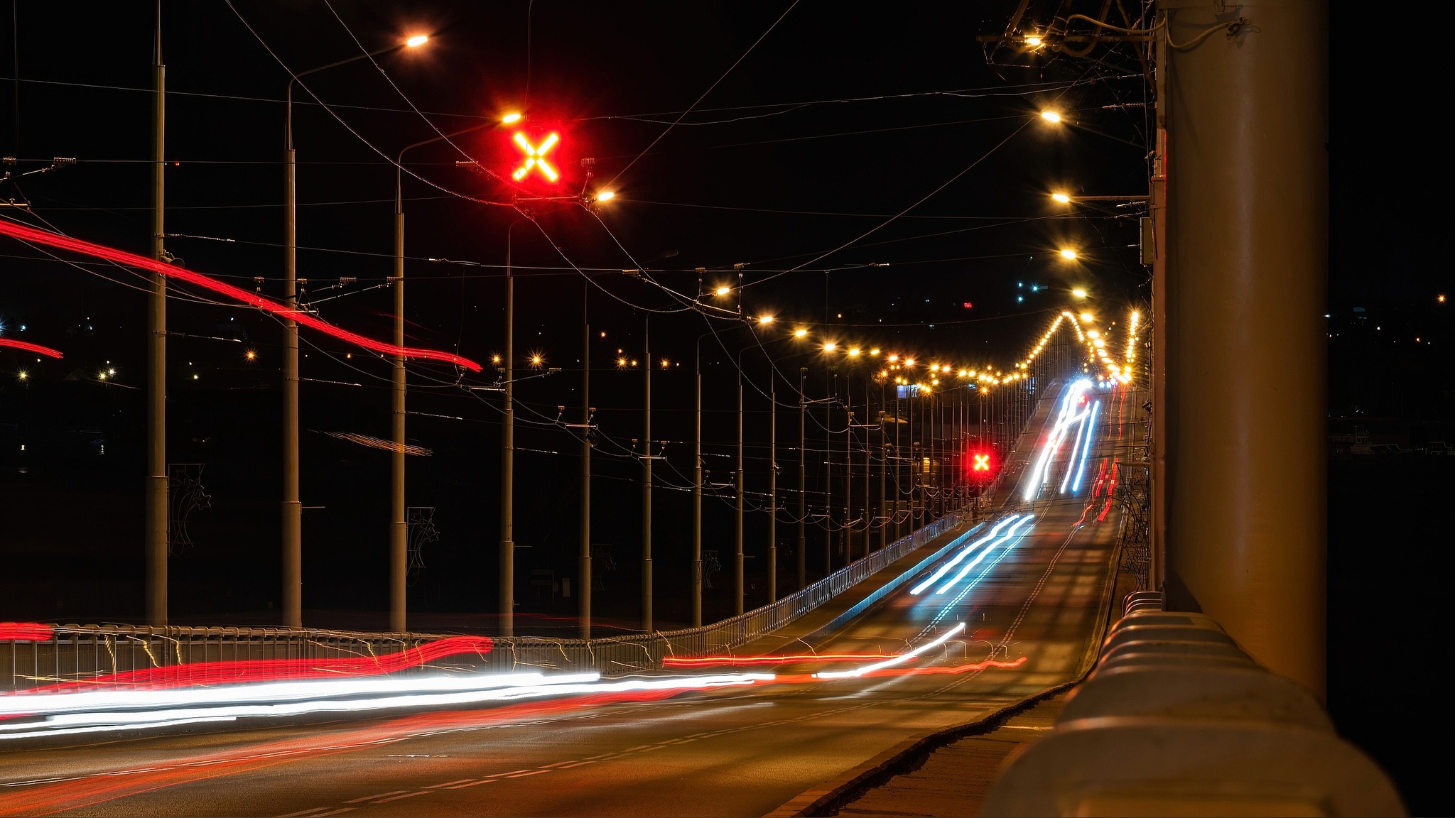 Night, Volga, Saratov, Engels, bridge... - Saratov, Engels city, Volga river, Bridge, The photo, Night, Longpost, Beautiful