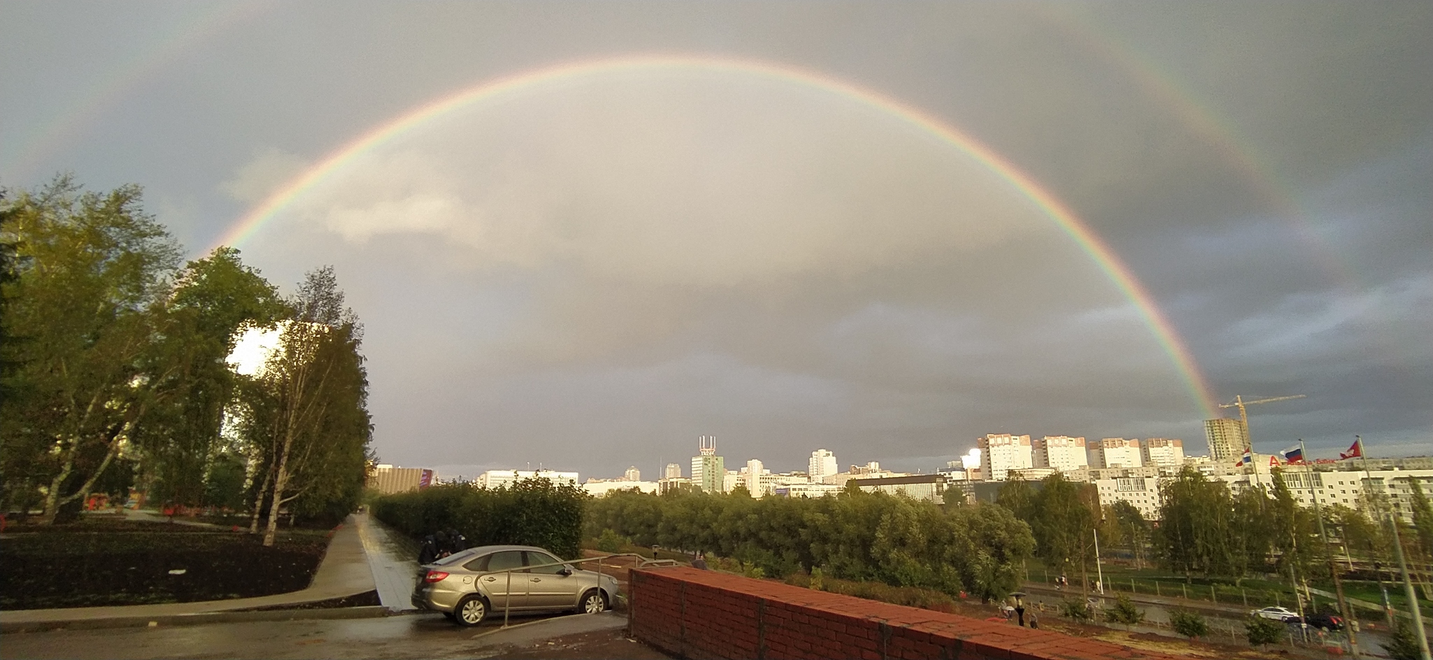 Rainbow, above the grant - September 3, Rainbow, Nature, Nostalgia, The photo