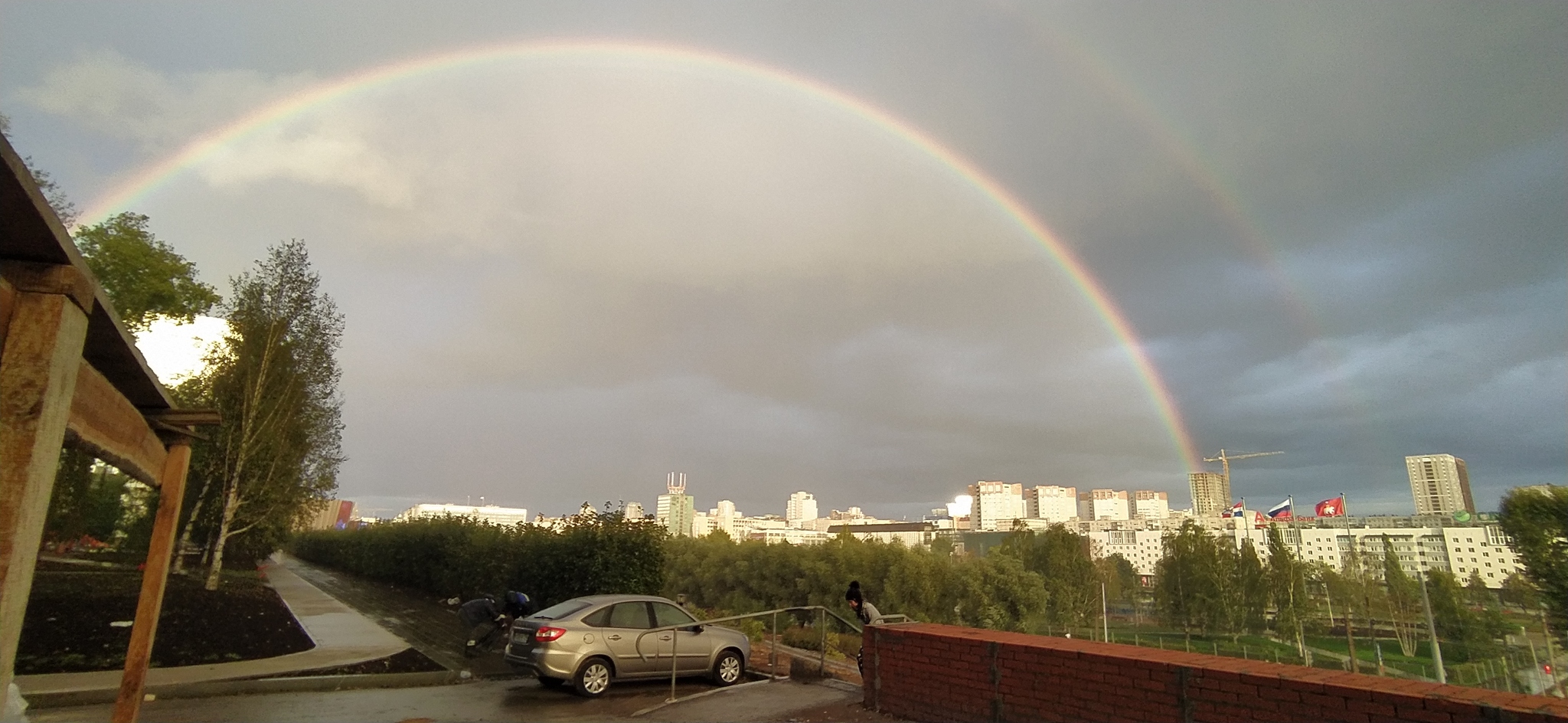 Rainbow, above the grant - September 3, Rainbow, Nature, Nostalgia, The photo