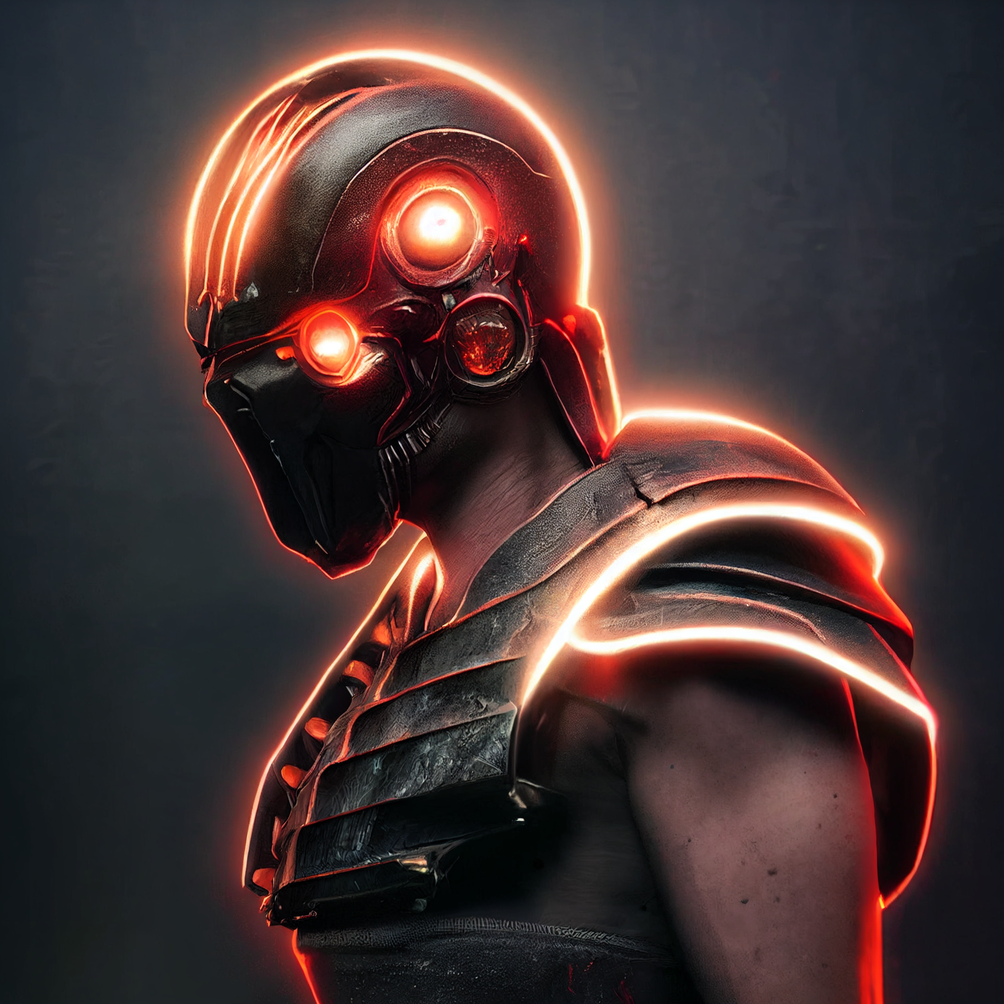 Midjourney. Sektor - My, Midjourney, Нейронные сети, Art, Mortal kombat, Characters (edit), Cyborgs, Longpost, Sector