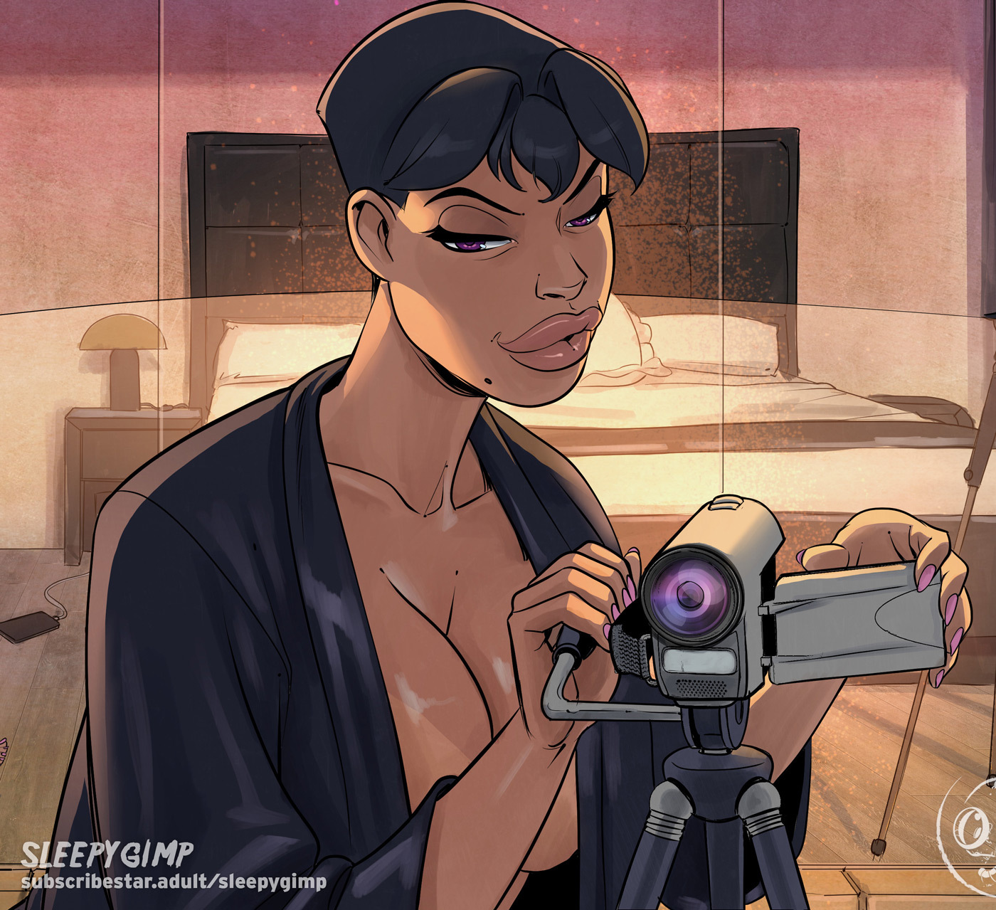 Showtime - NSFW, Sleepygimp, Hand-drawn erotica, Boobs, Camera 