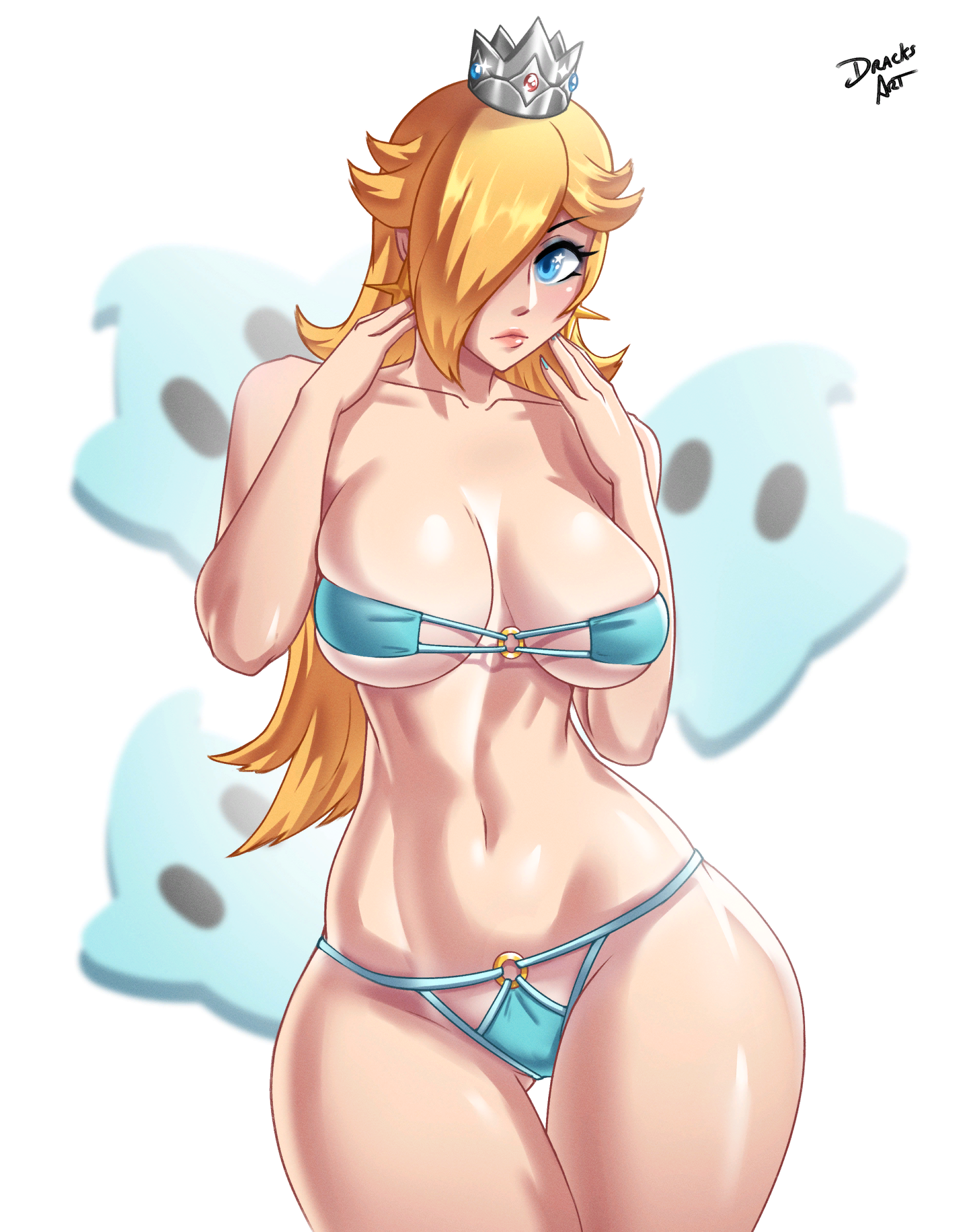 princesses - NSFW, Mario, Princess peach, Princess Daisy, Rosalina, Art, Games, Longpost, Erotic