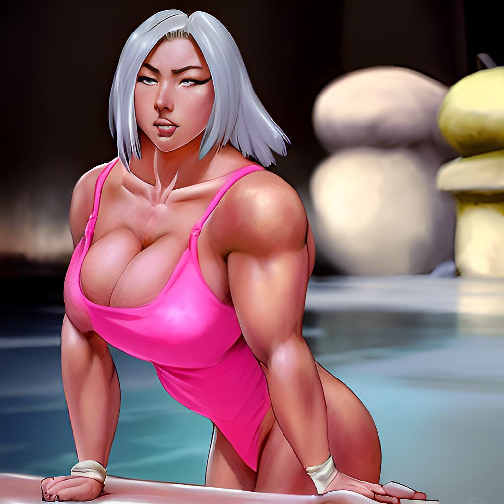 Experimental post #2, this time I generated images using the img2img method (by uploading references) - NSFW, Muscleart, Strong girl, Sleep-Sleep, Нейронные сети, Body-building, Bodybuilders, Longpost, Stable diffusion