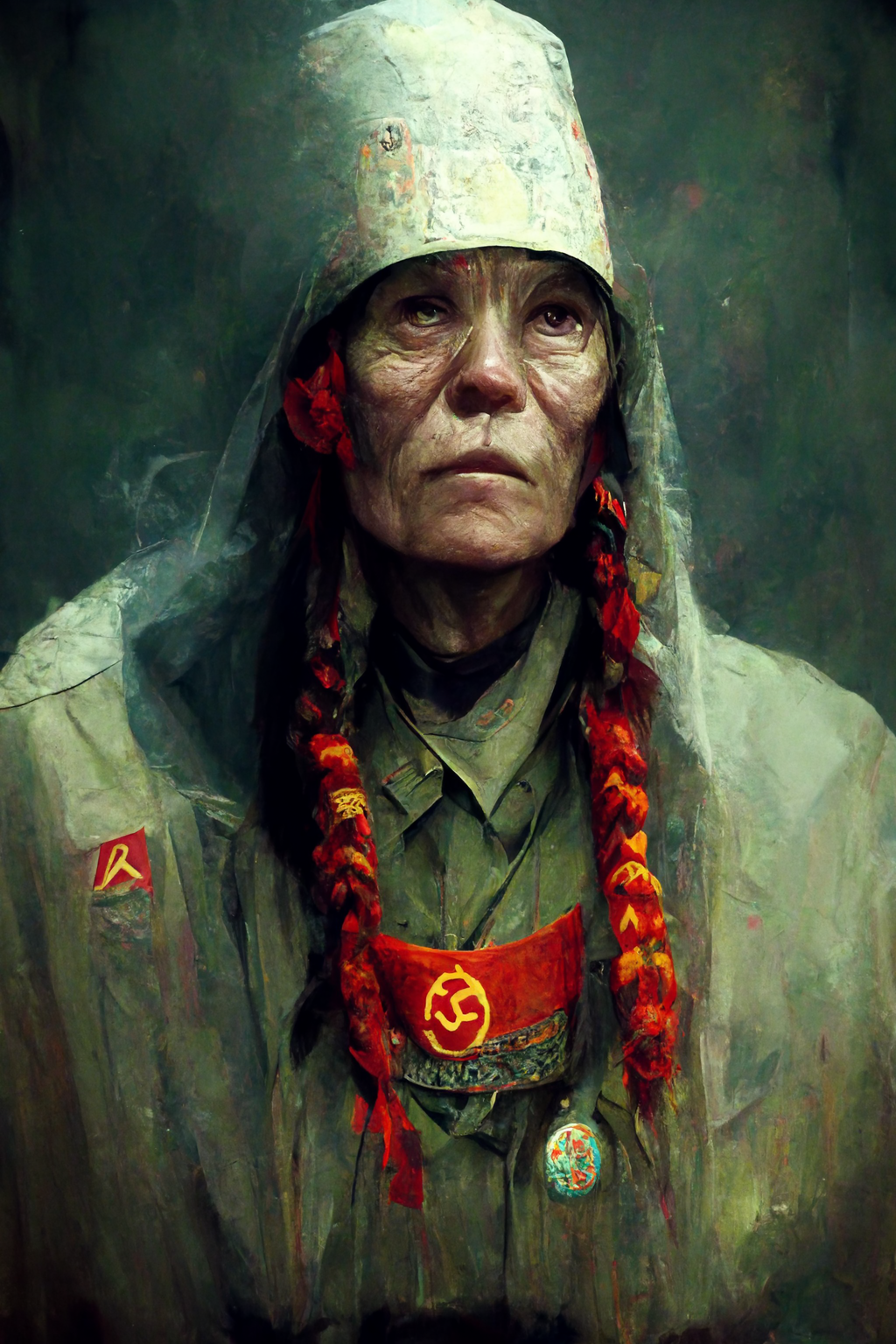 Communism Shamans by Midjourney - My, Art, Нейронные сети, Midjourney, Shamans, Longpost, Psychedelic