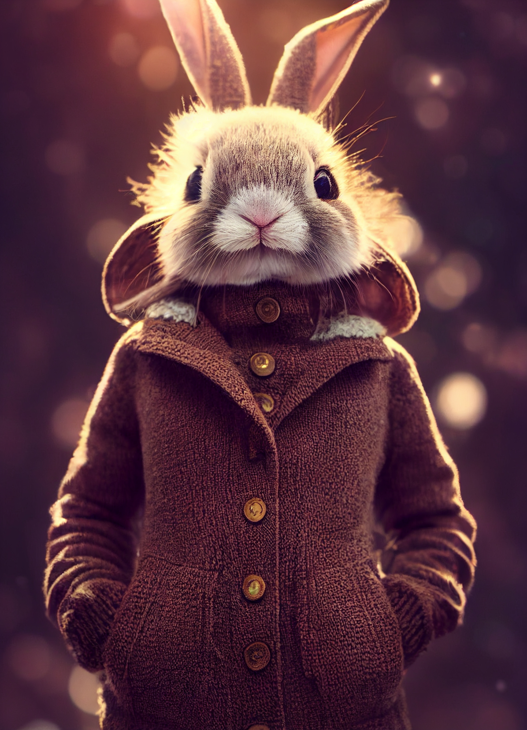 Кролик арт зимний