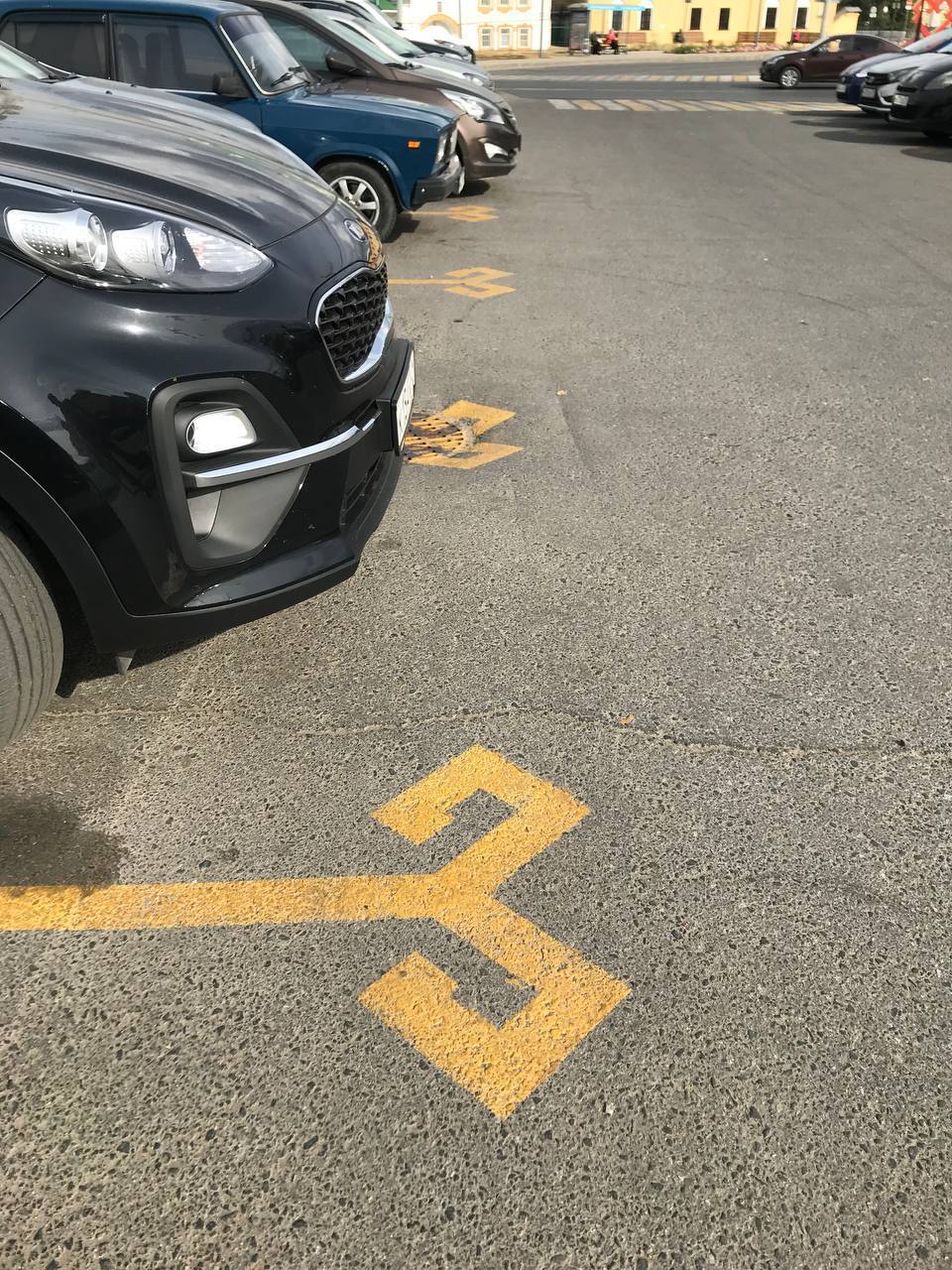 Разметка парковки. Road marking. Parking marking