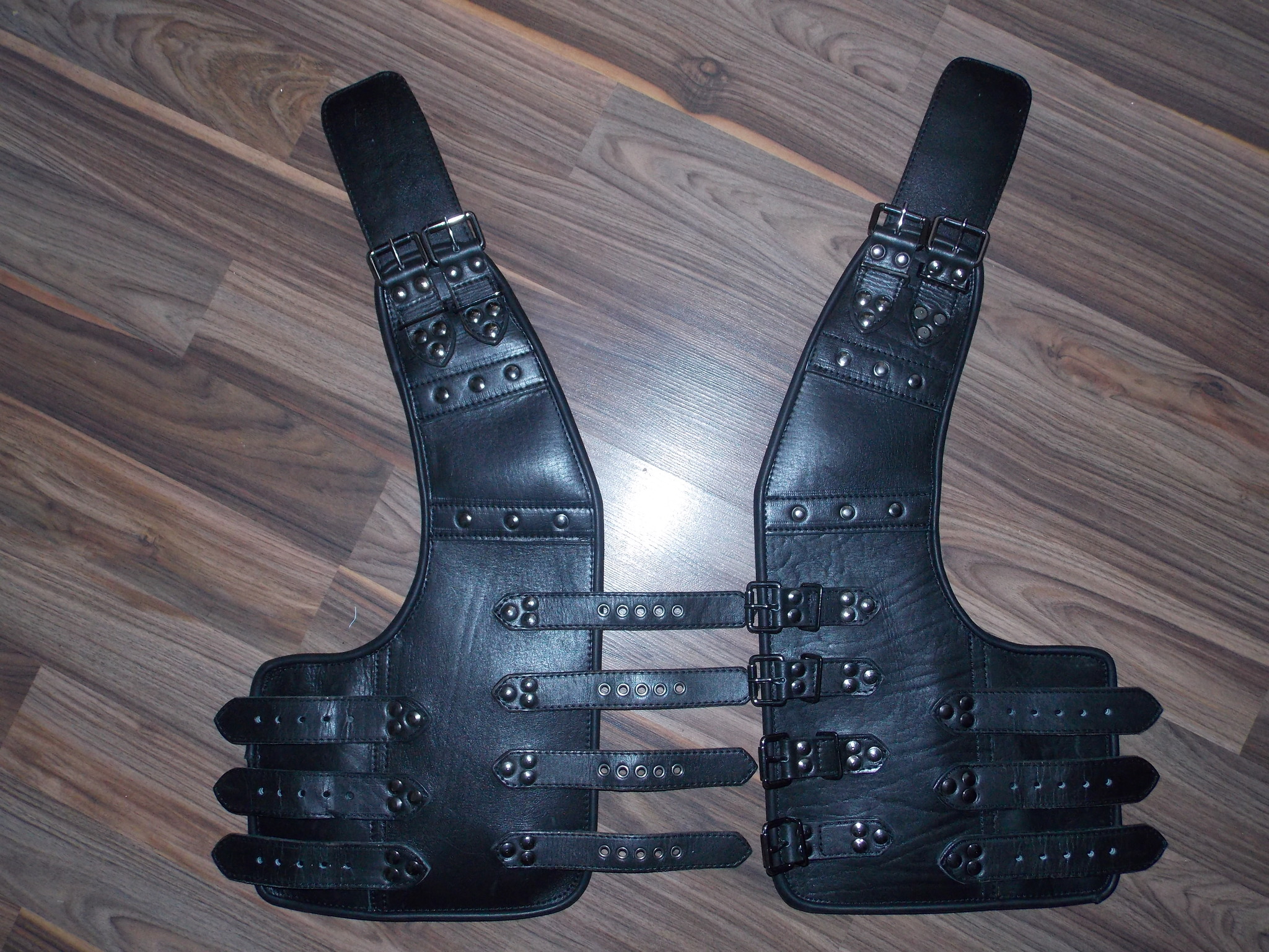 Leather biker vest - My, Moto, Motorcyclists, Video, Vertical video, Vest, With your own hands, Needlework with process, Leather products, Longpost