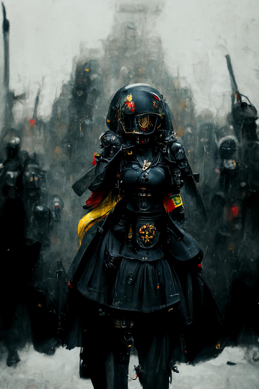 Sororitki from Midjorney's perspective - My, Warhammer 40k, Adepta Sororitas, Warhammer, Midjourney, Artificial Intelligence, Longpost