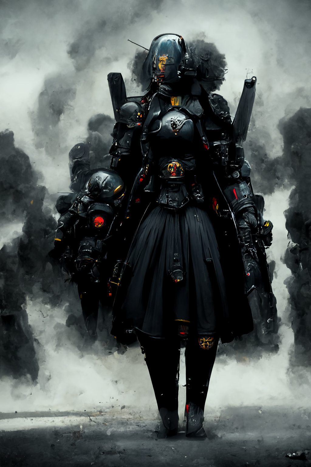 Sororitki from Midjorney's perspective - My, Warhammer 40k, Adepta Sororitas, Warhammer, Midjourney, Artificial Intelligence, Longpost