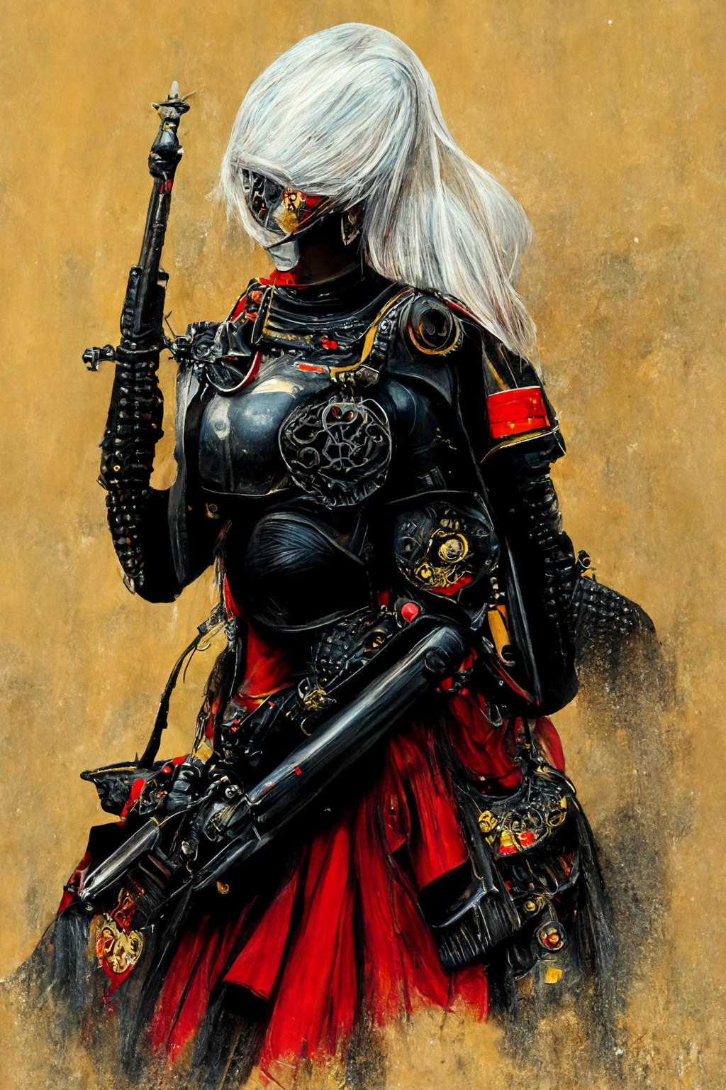 Sororitki from Midjorney's perspective - My, Warhammer 40k, Adepta Sororitas, Warhammer, Midjourney, Artificial Intelligence, Longpost