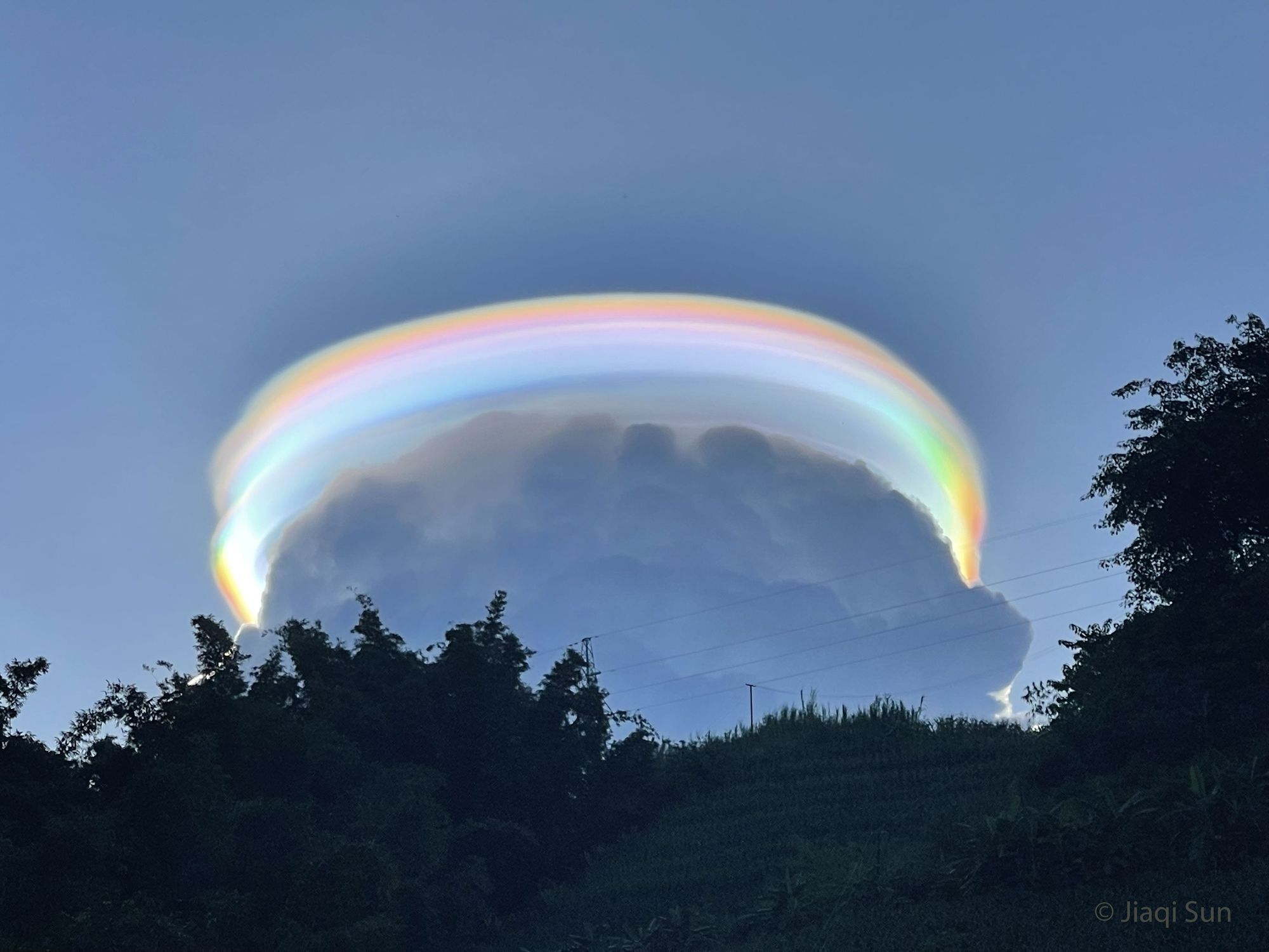 cloud pileus - Sky, Rainbow, Clouds, China, The photo