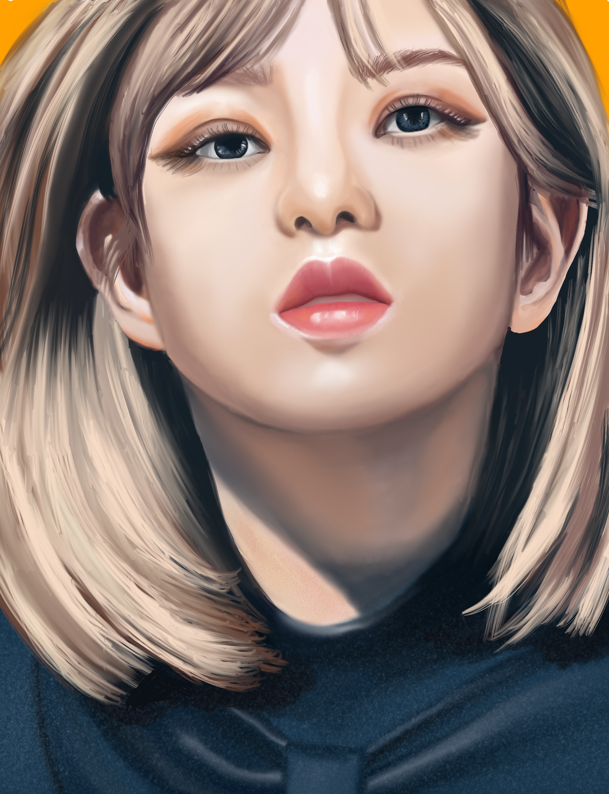 Jeongyeon - Моё, Procreate, k-Pop, Начинающий художник, Девушки, Портрет, Цифровой рисунок