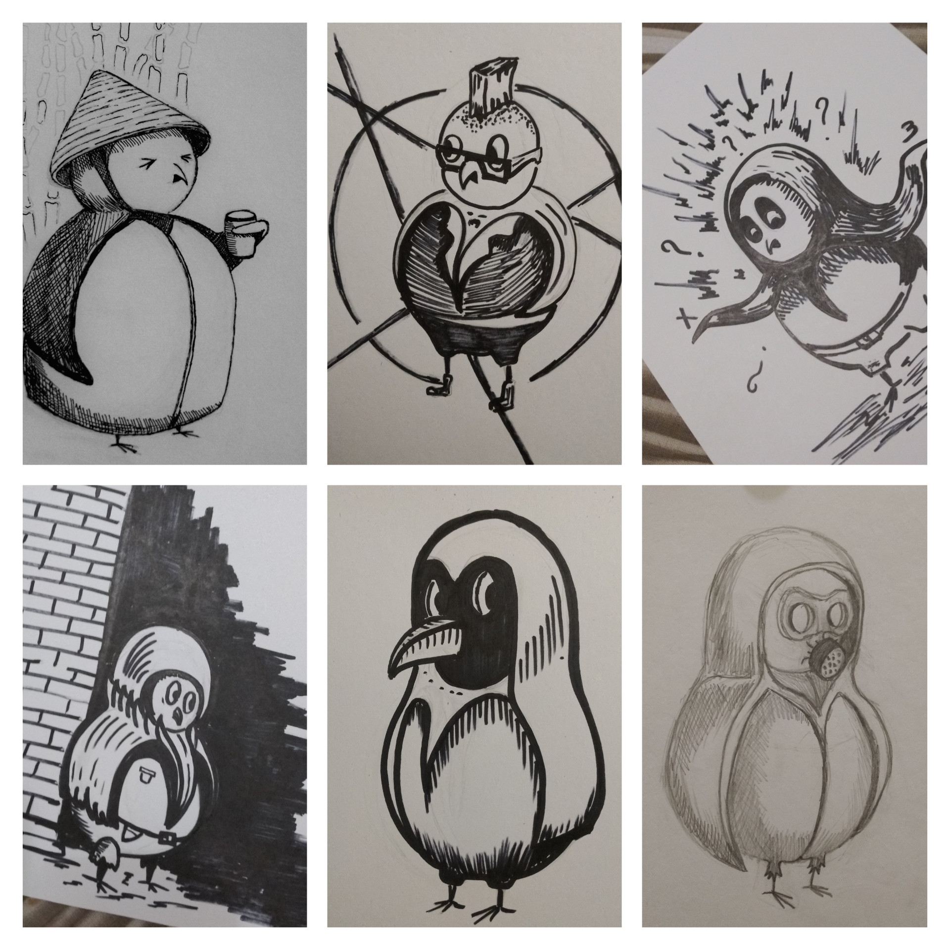 Some weird penguins - My, Penguins, Comics, Characters (edit), Drawing, Longpost