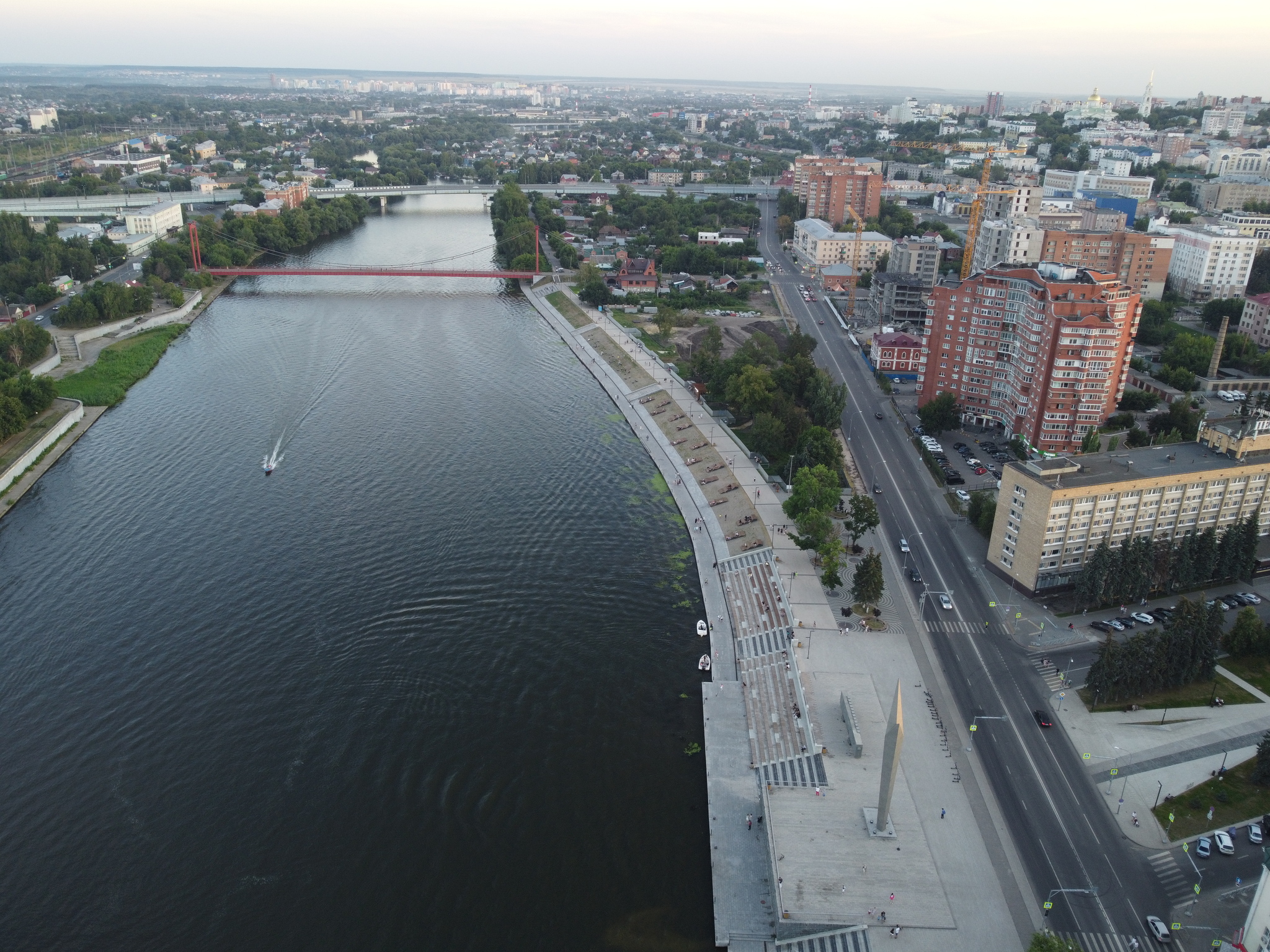 Penza embankment from a bird's eye view - My, Beginning photographer, I want criticism, DJI mini 2, Penza, Longpost, The photo