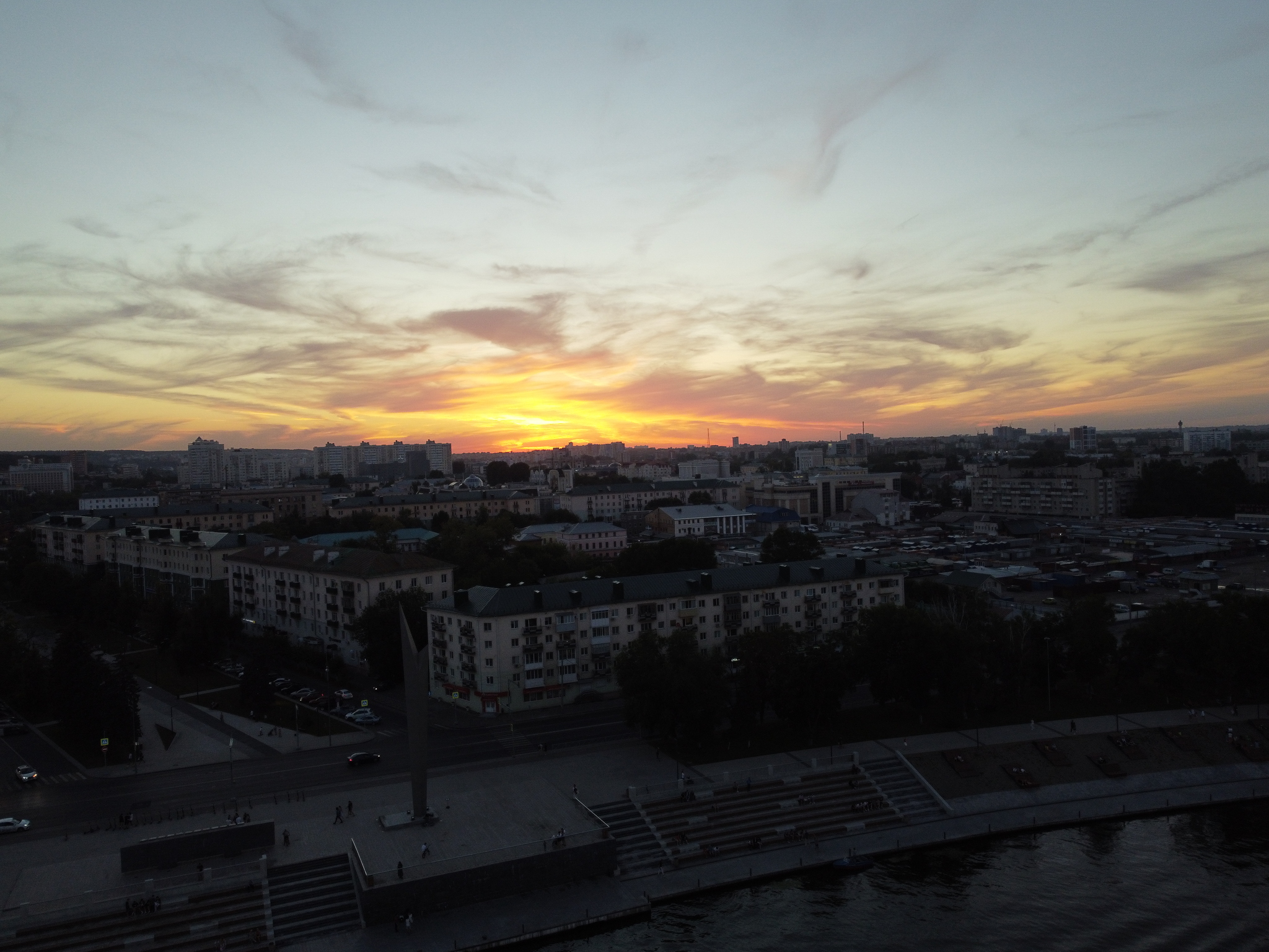 Penza embankment from a bird's eye view - My, Beginning photographer, I want criticism, DJI mini 2, Penza, Longpost, The photo