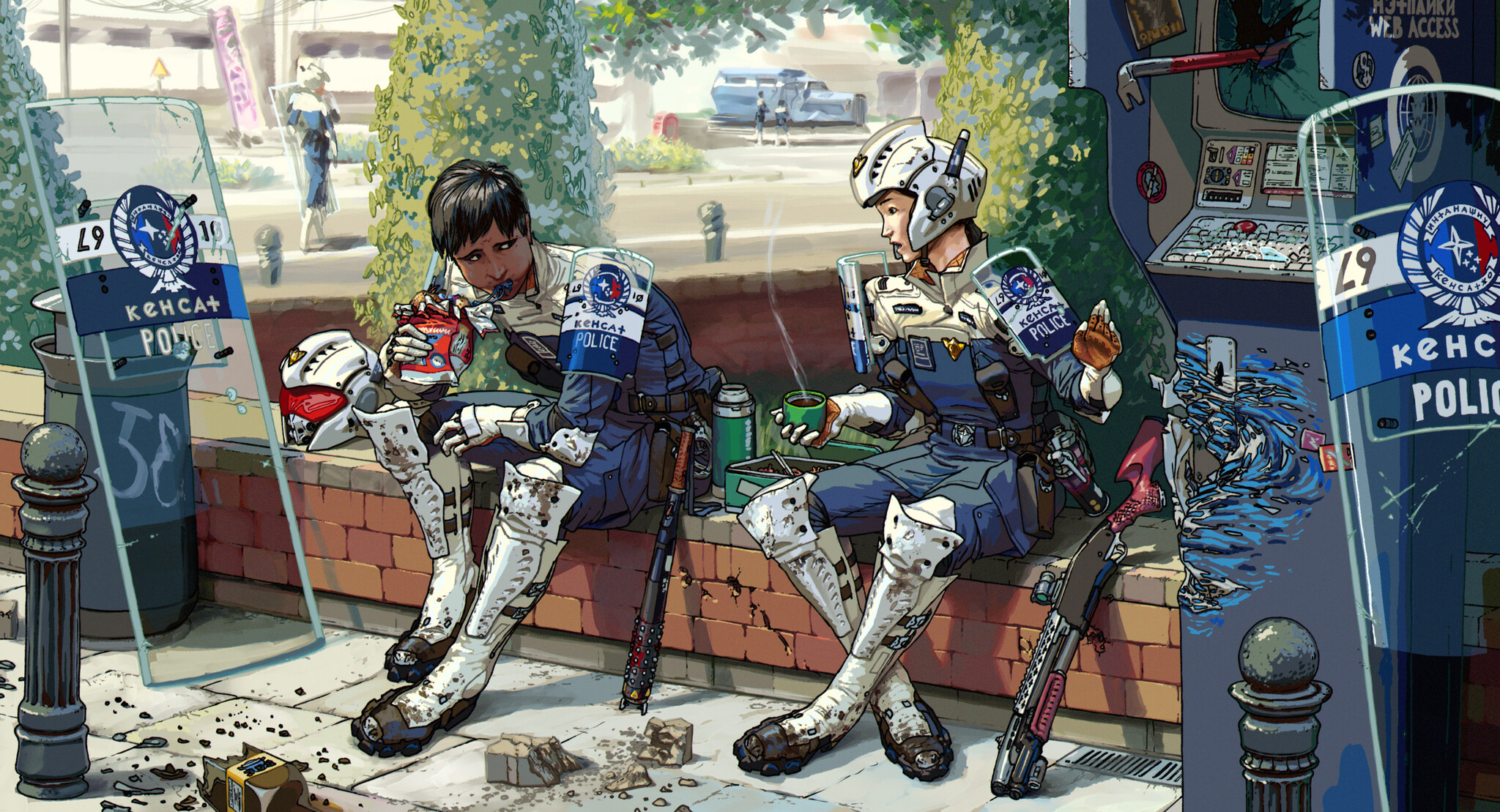 Cyberpunk police art фото 116