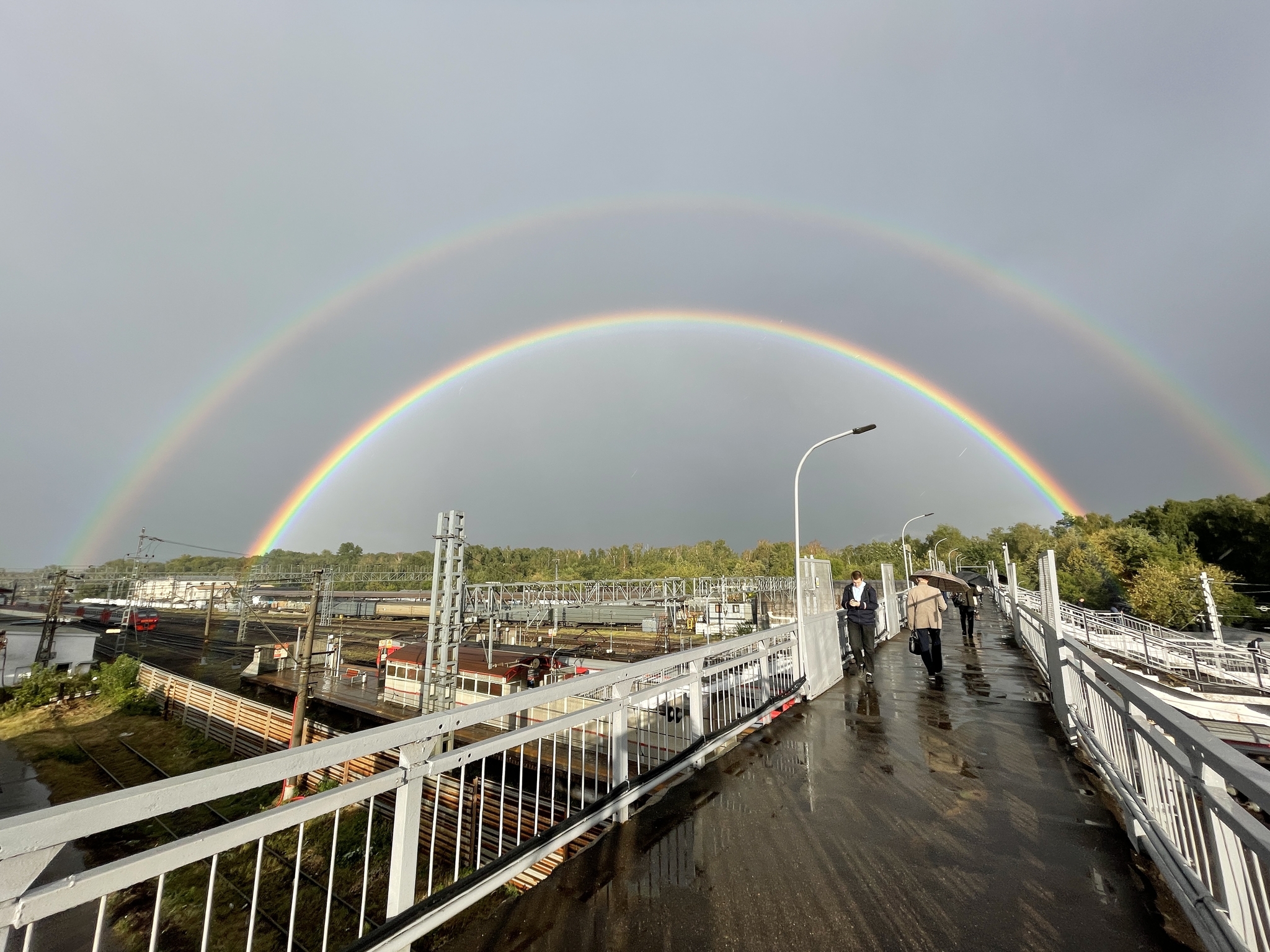 Reply to the post So I caught a rainbow) - My, Rainbow, Double Rainbow, Village, Beautiful, Reply to post