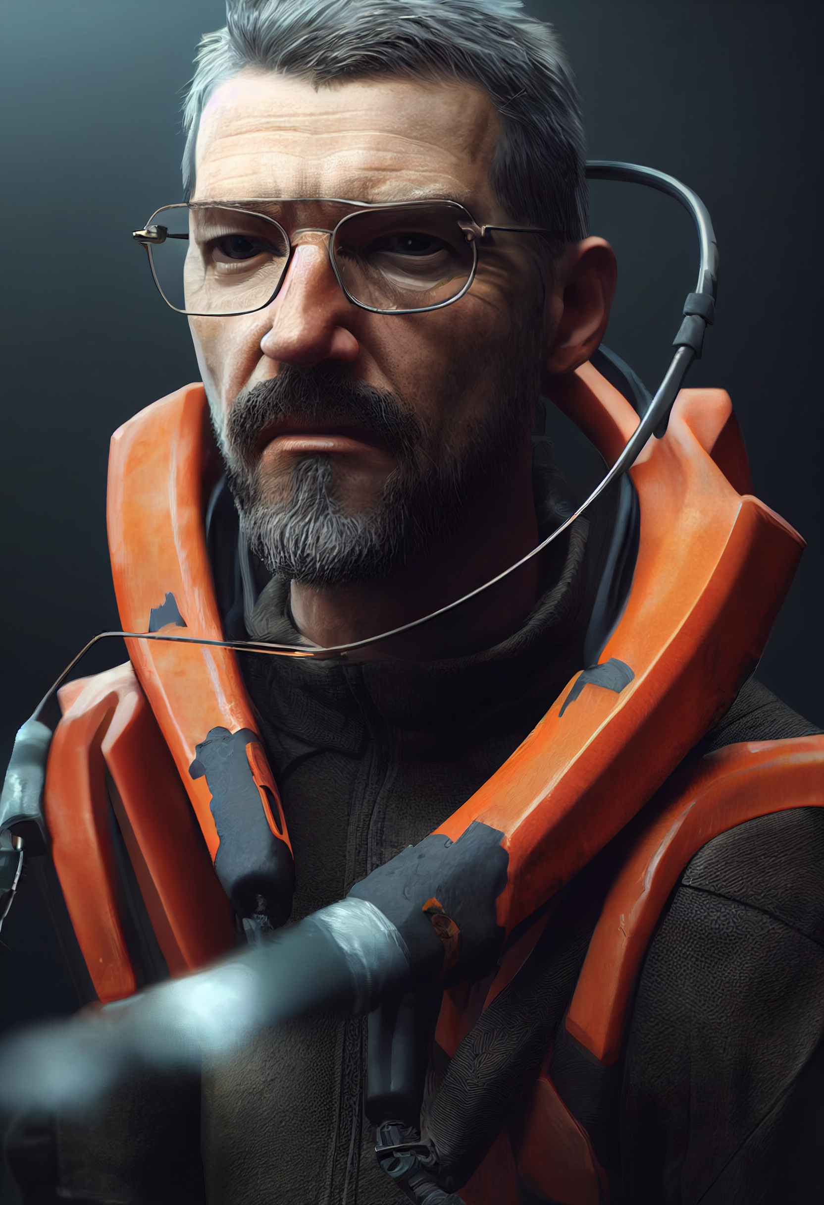 Reply to Gordon Freeman's post - My, Midjourney, Half-life, Half-life 3, Gordon Freeman, Art, Reply to post, Longpost