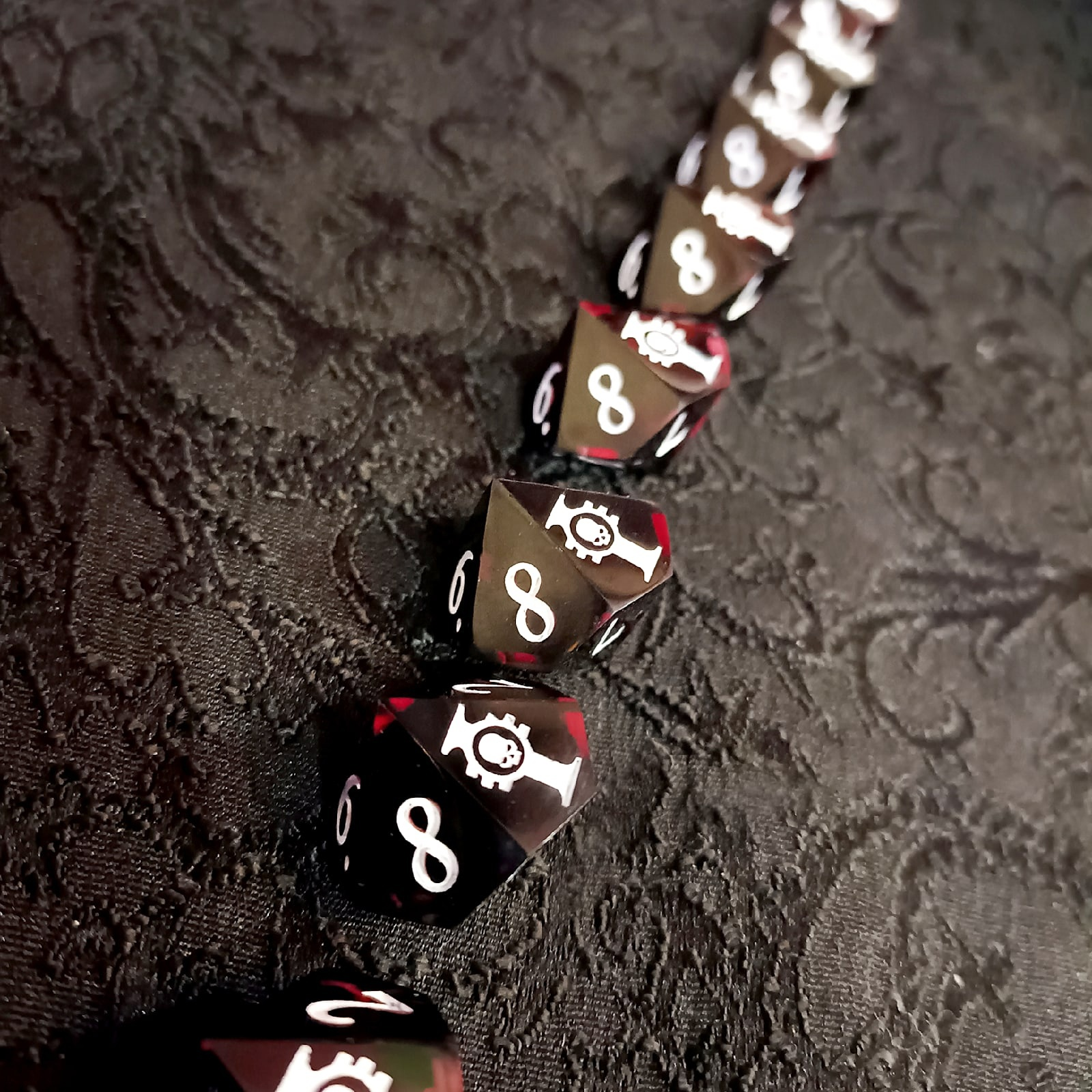 Dice for Dark Heresy - My, Needlework with process, Tabletop role-playing games, Our NRI, Dice, RPG, Warhammer 40k, Dark heresy, Role-playing games, Longpost