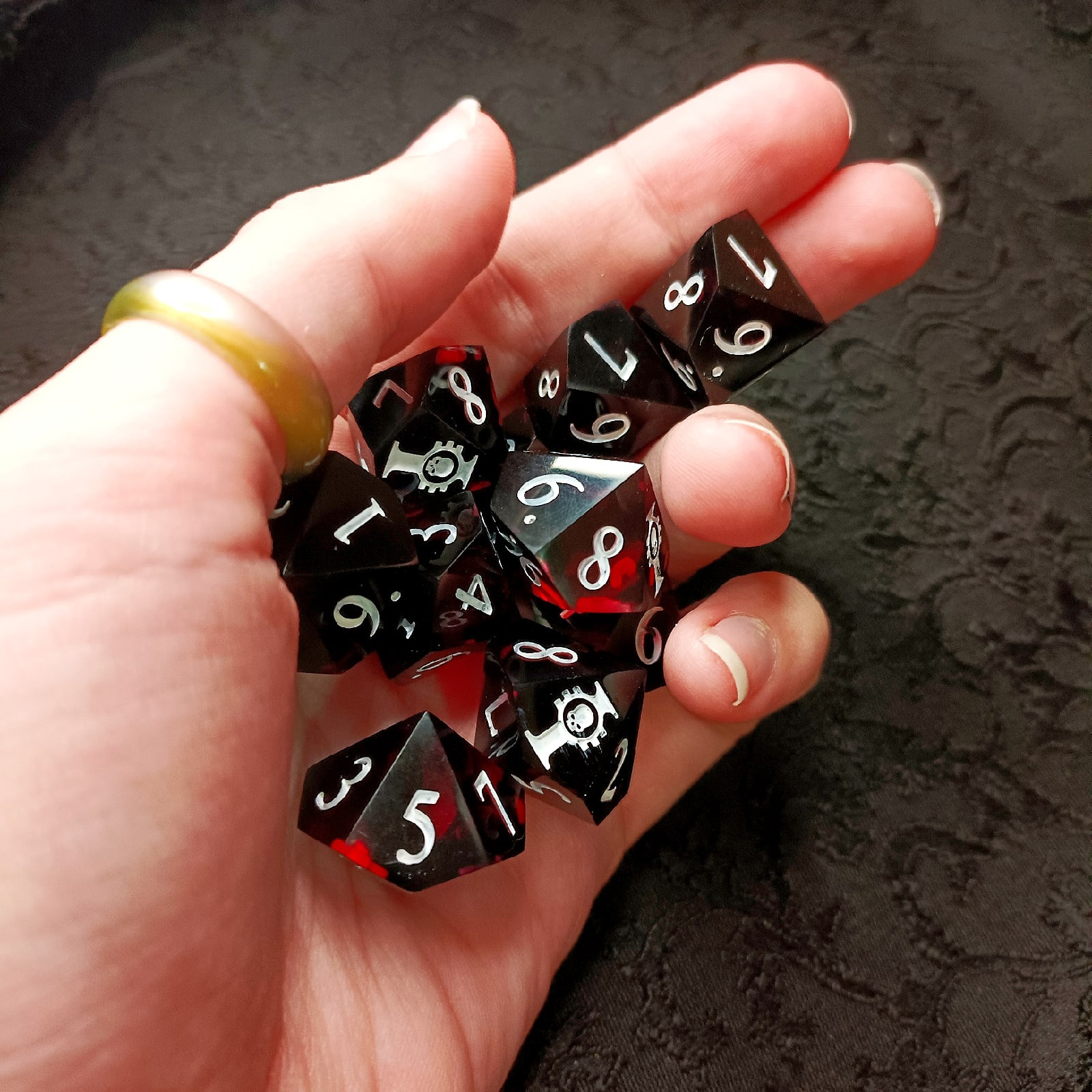 Dice for Dark Heresy - My, Needlework with process, Tabletop role-playing games, Our NRI, Dice, RPG, Warhammer 40k, Dark heresy, Role-playing games, Longpost