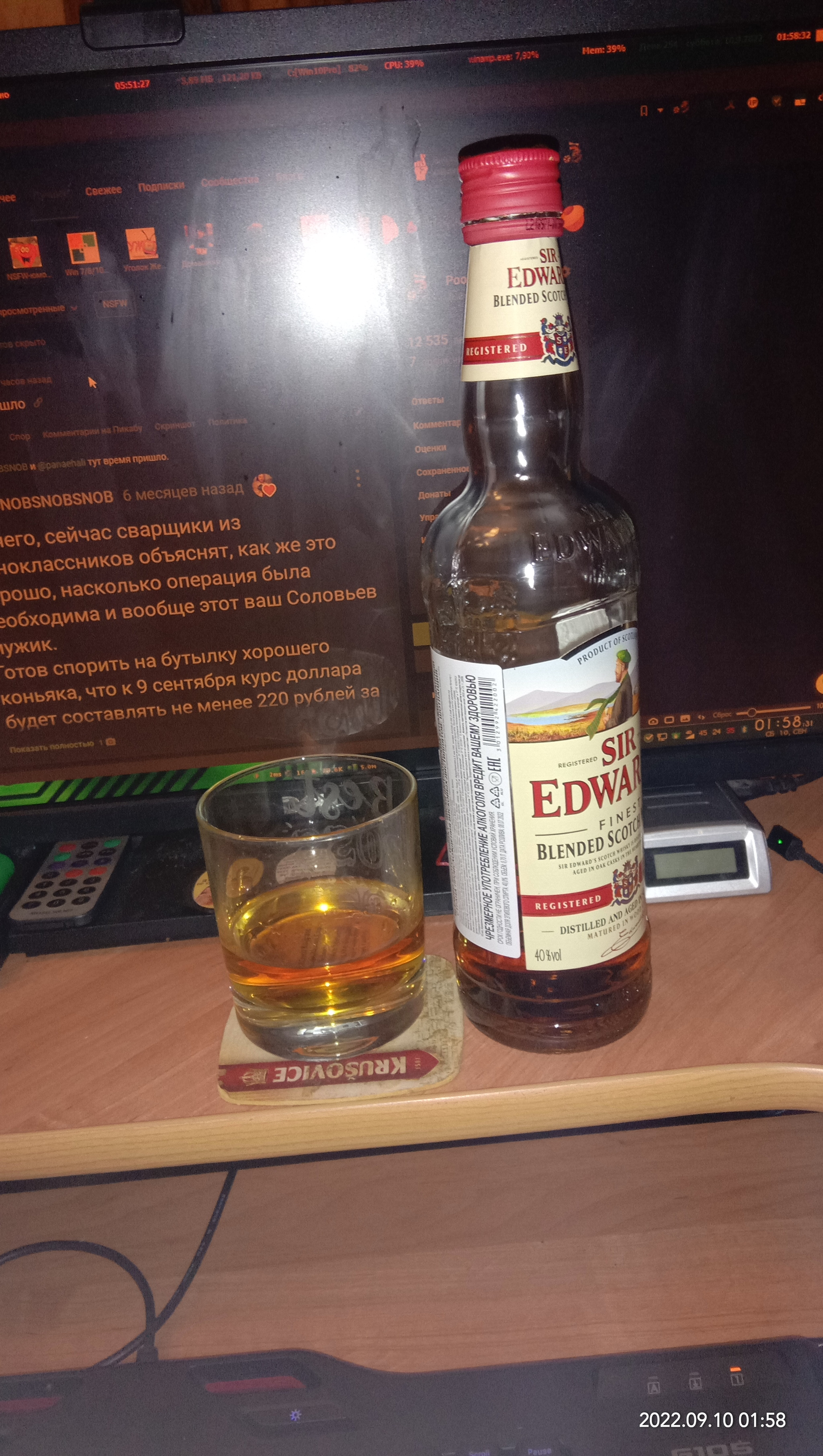 Friday failed... - My, Whiskey, Alcohol, Loneliness, Mat