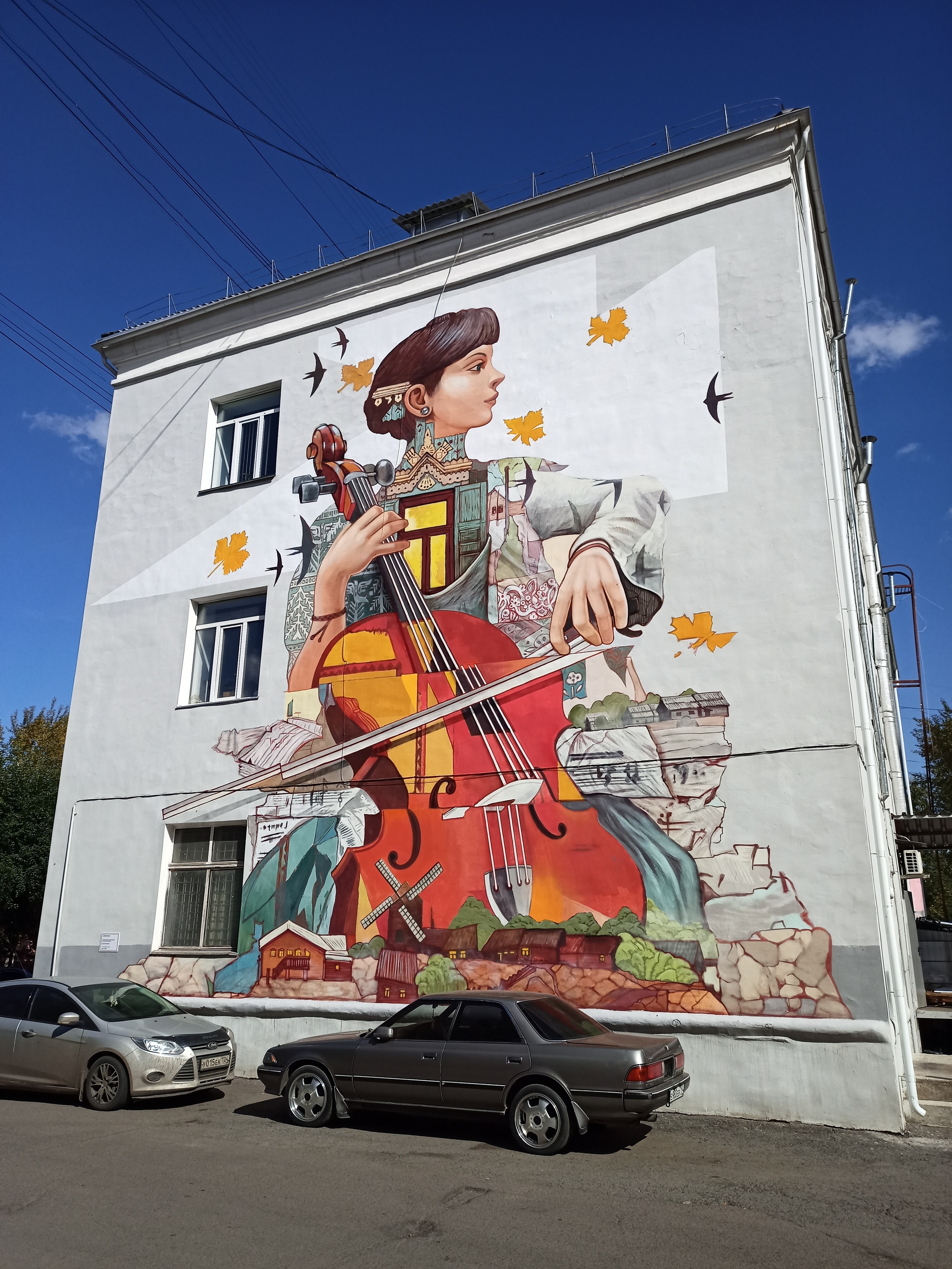 painted walls - Krasnoyarsk, Wall, Graffiti, Khrushchev, Longpost, Mural