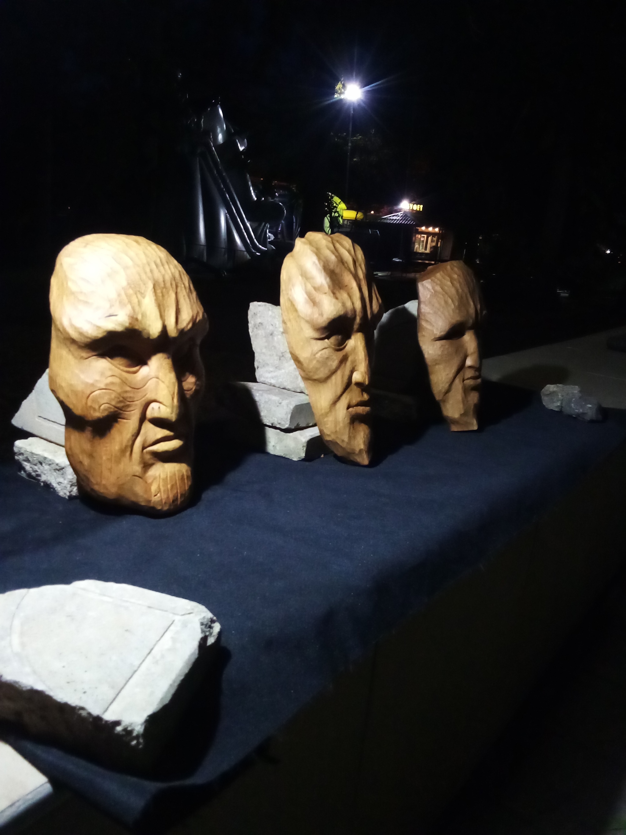 forest brothers - My, Wood products, Wood carving, Tree, Mask, Sculpture, Thread, Longpost, Needlework without process, Woodworking