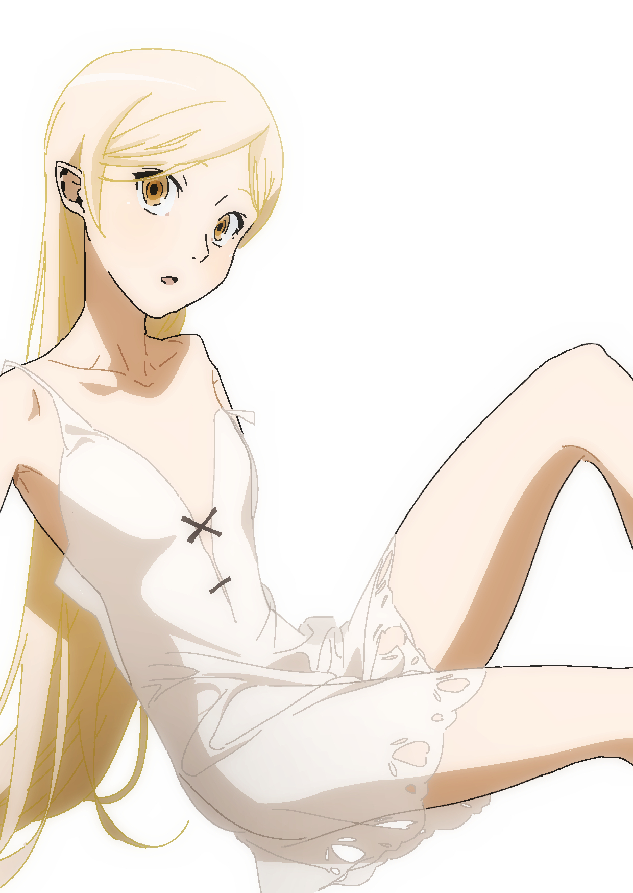 Continuation of the post Kissshot! - Art, Anime, Anime art, Monogatari series, Vampires, Reply to post, Longpost, Kiss-Shot Acerola-orion Heart-under-blade