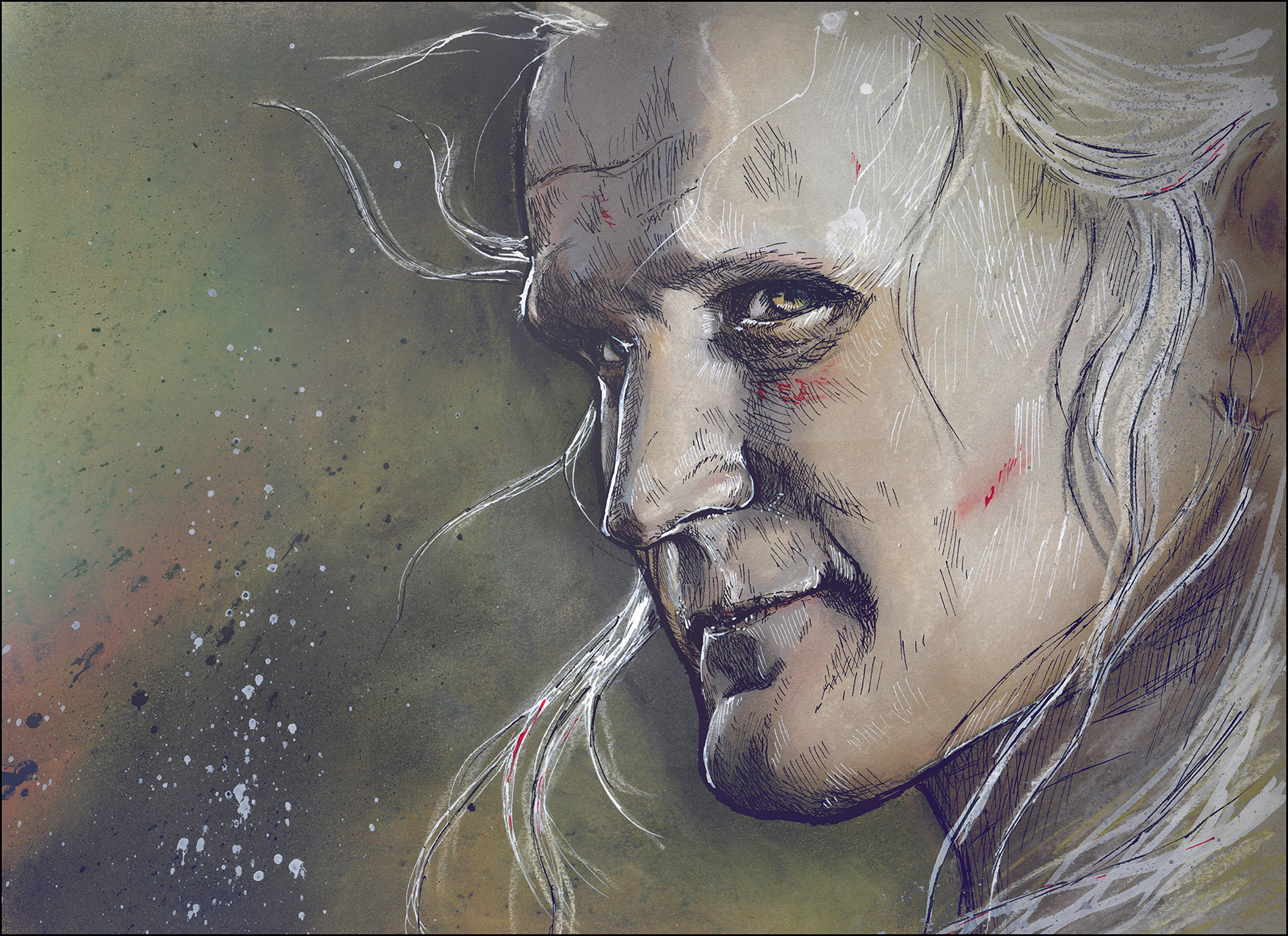 Caught dragons - My, House of the Dragon, Damon Targaryen, Dry pastel, Mascara, Drawing, Portrait, Longpost, Art