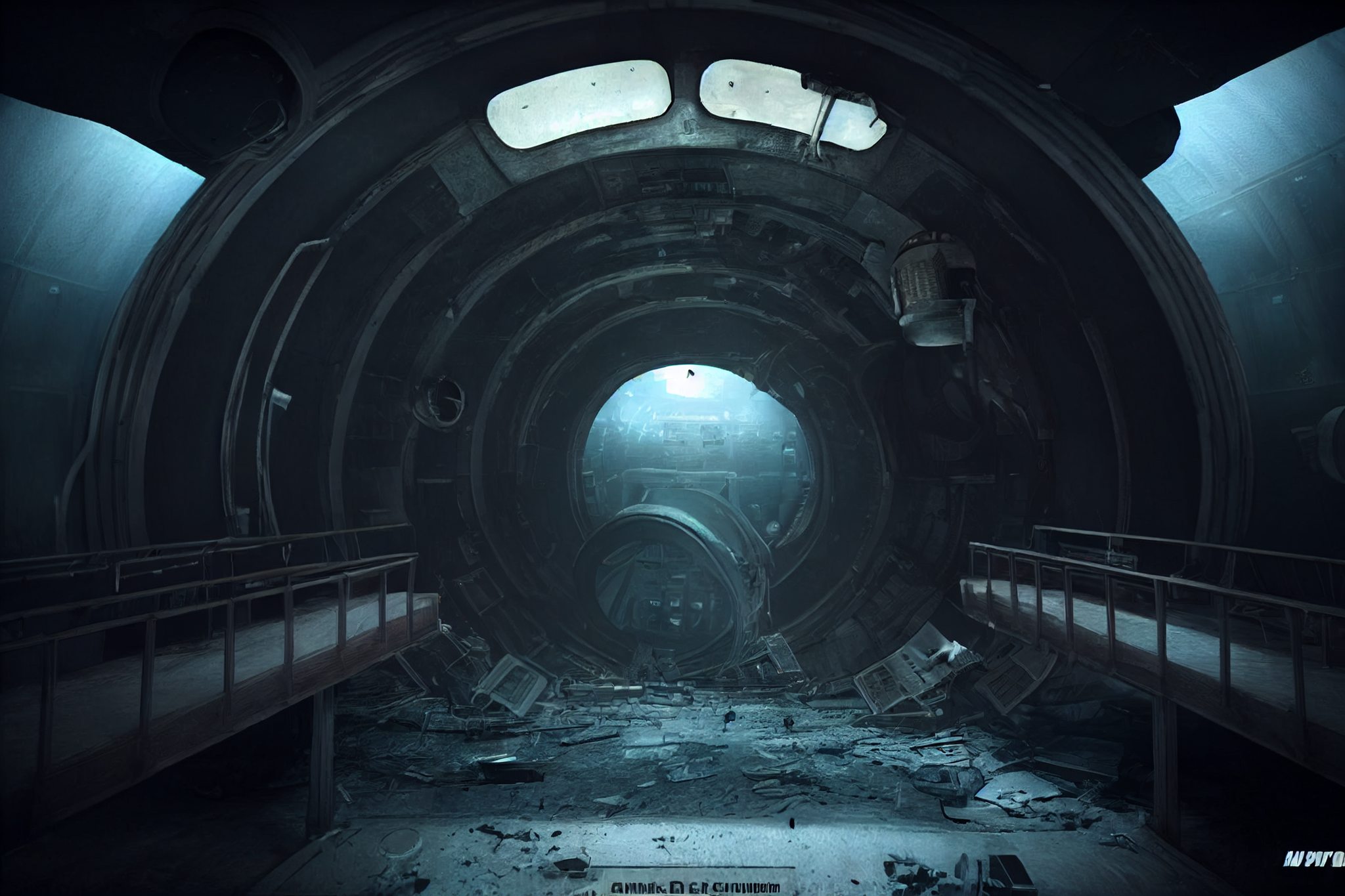 midjourney. Abandoned Vault-Tec Shelters - My, Midjourney, Нейронные сети, Art, Fallout, Vault tec, Asylum, Longpost, Abandoned