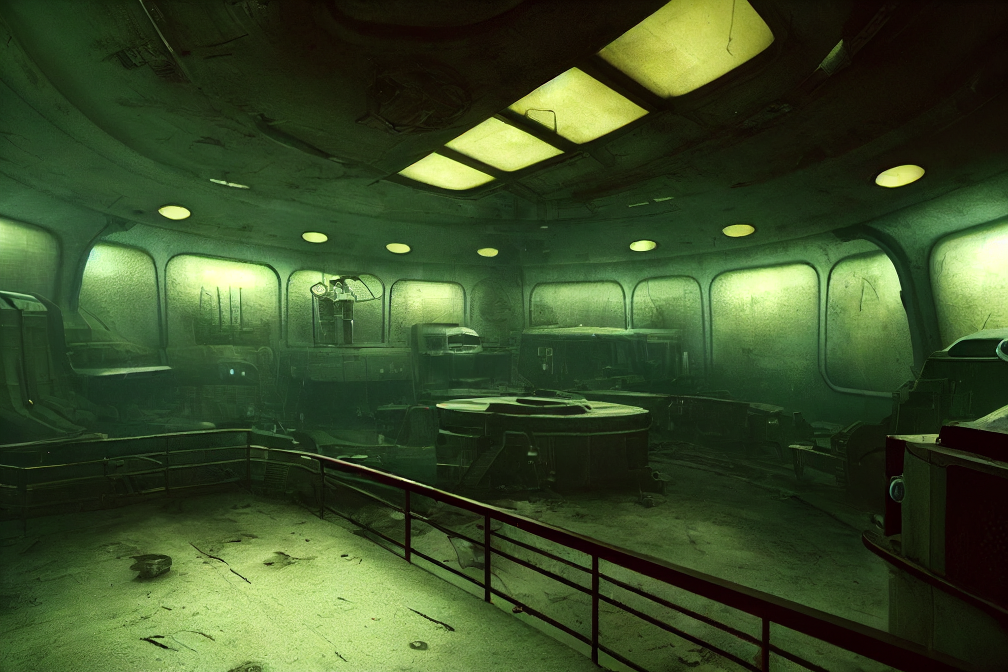 midjourney. Abandoned Vault-Tec Shelters - My, Midjourney, Нейронные сети, Art, Fallout, Vault tec, Asylum, Longpost, Abandoned